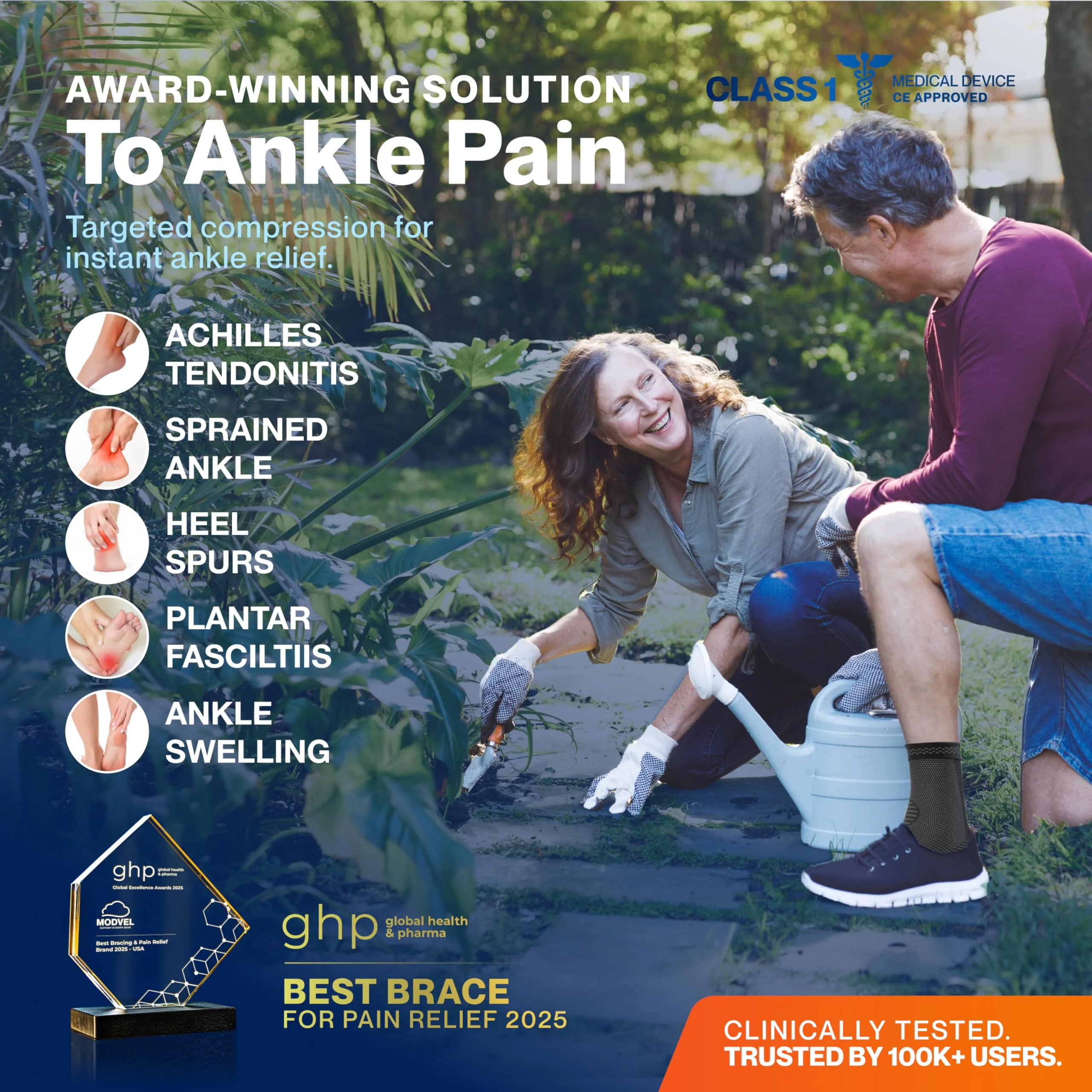 Modvel Foot & Ankle Brace Socks for Sprained Ankle Compression Sleeve - Plantar Fasciitis Relief Brace, Foot Support for pain Women & Men - Tendonitis & Arthritis Feet Sleeve, Stabilizing Ankles Wrap - Image 9