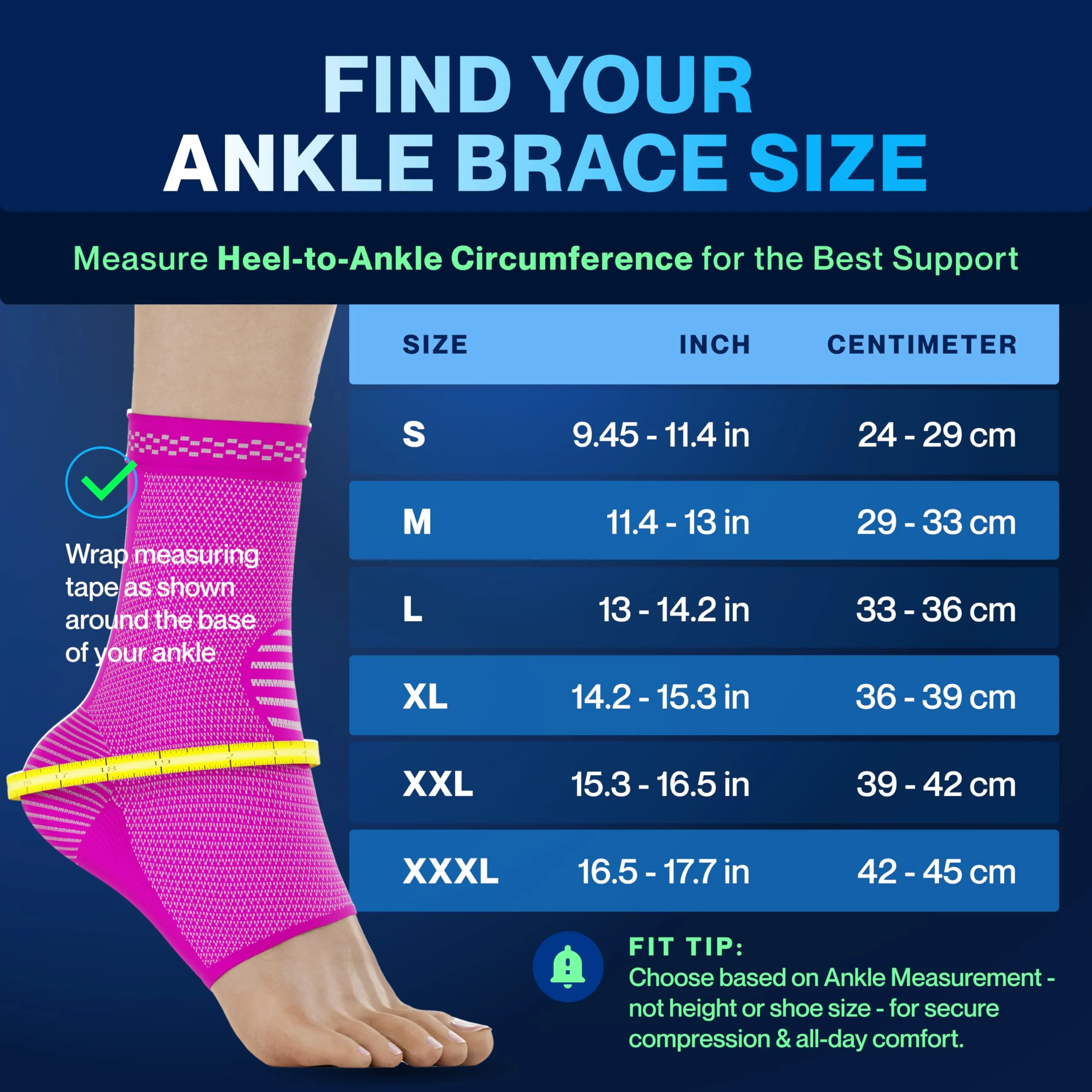 Modvel Foot & Ankle Brace Socks for Sprained Ankle Compression Sleeve - Plantar Fasciitis Relief Brace, Foot Support for pain Women & Men - Tendonitis & Arthritis Feet Sleeve, Stabilizing Ankles Wrap - Image 7