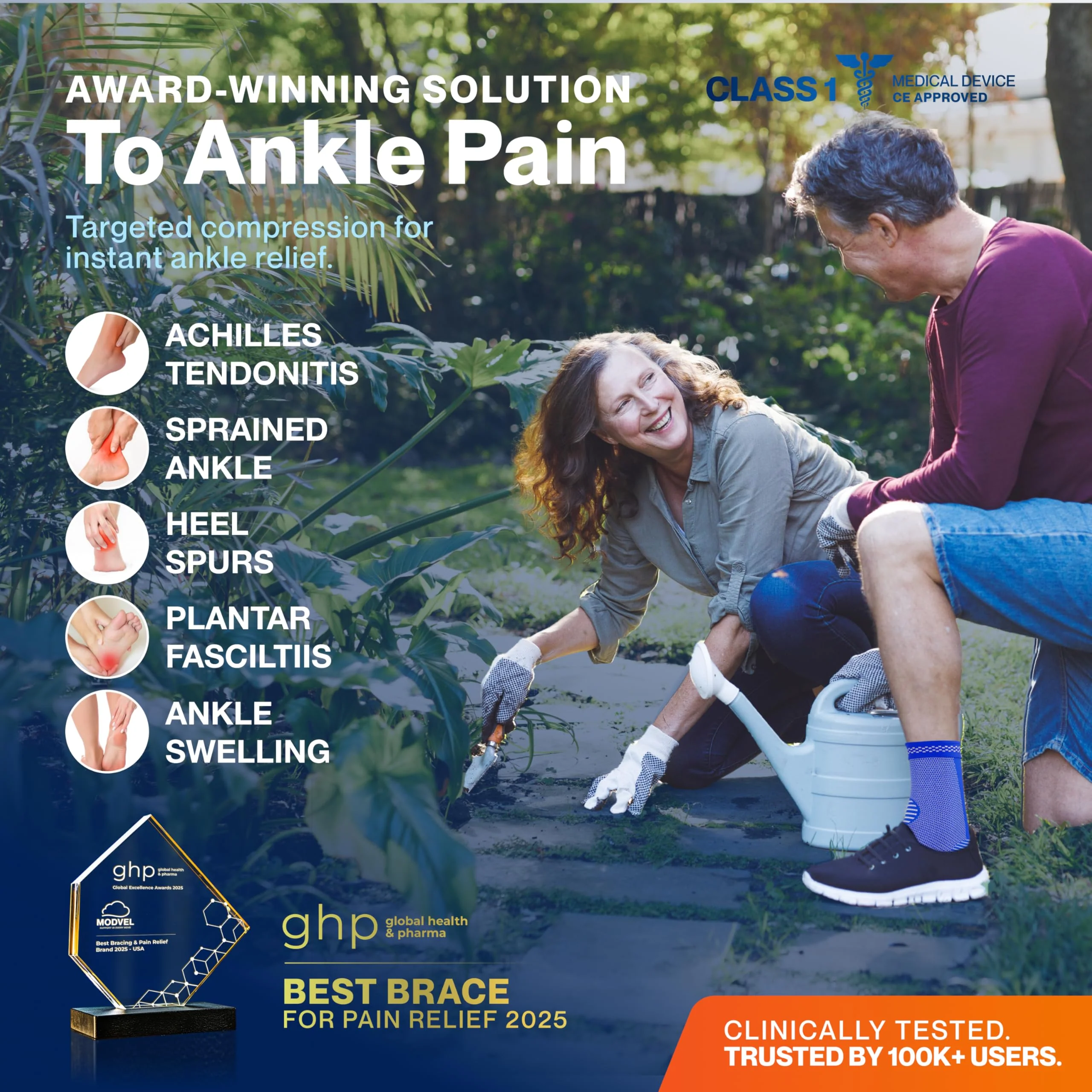 Modvel Foot & Ankle Brace Socks for Sprained Ankle Compression Sleeve - Plantar Fasciitis Relief Brace, Foot Support for pain Women & Men - Tendonitis & Arthritis Feet Sleeve, Stabilizing Ankles Wrap - Image 9