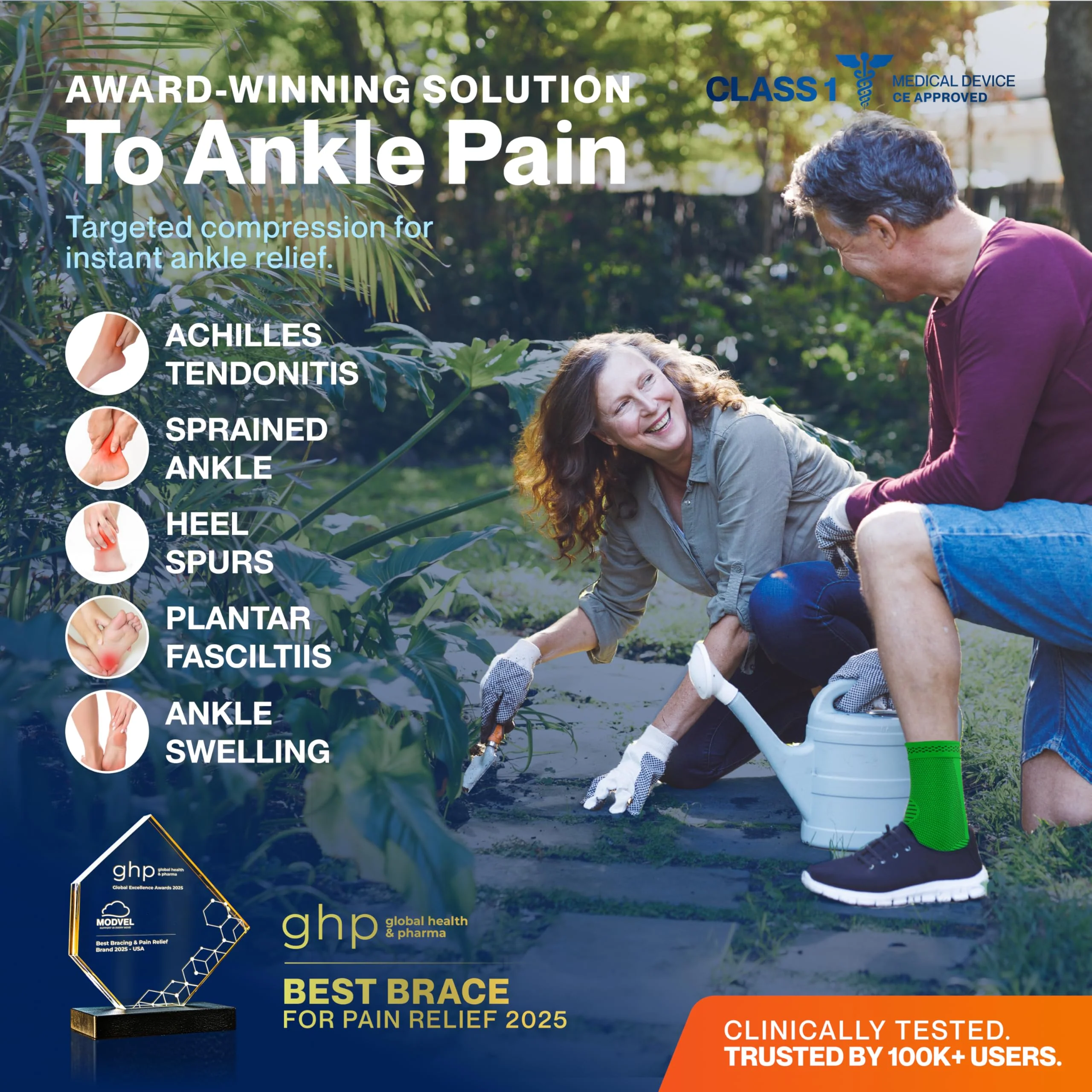 Modvel Foot & Ankle Brace Socks for Sprained Ankle Compression Sleeve - Plantar Fasciitis Relief Brace, Foot Support for pain Women & Men - Tendonitis & Arthritis Feet Sleeve, Stabilizing Ankles Wrap - Image 9