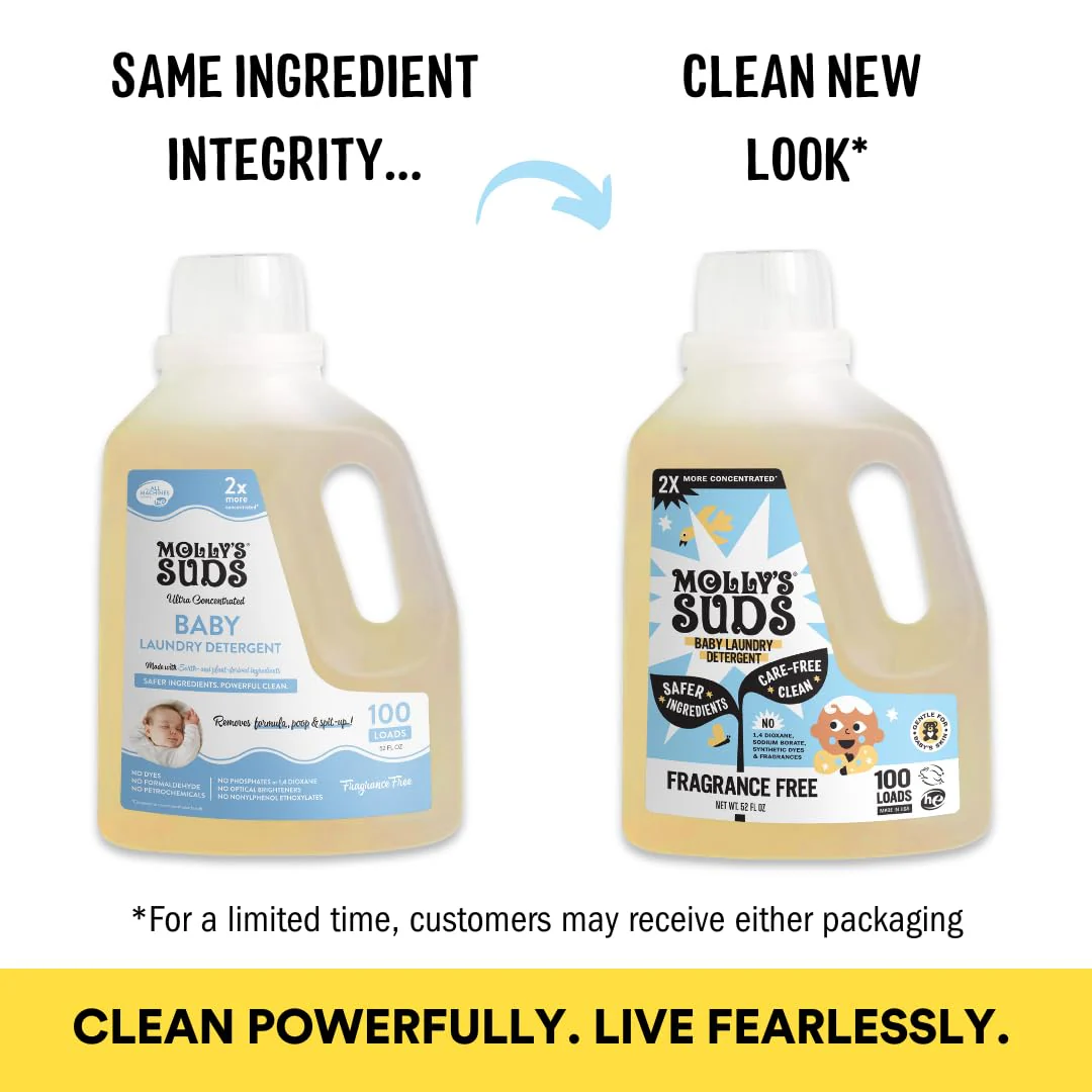Molly's Suds Baby Liquid Laundry Detergent | Removes Formula, Poop & Spit-Up Stains | Extra Gentle for Infants, Babies, Toddlers (Fragrance Free, 100 Loads) - Image 7