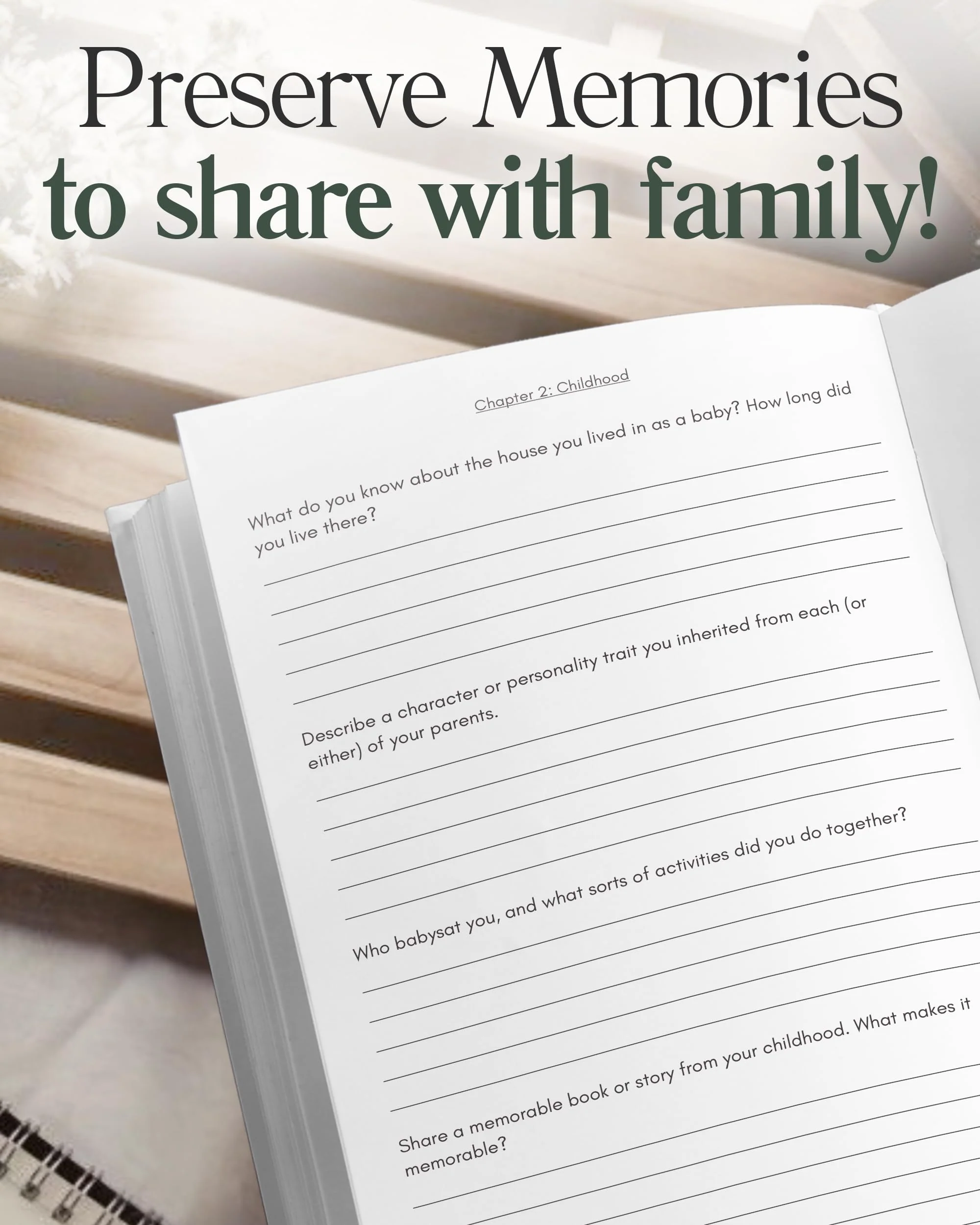 Mom's Life Story Journal (Hardcover): A Meaningful Keepsake for Mom to Share Her Journey and Memories, Book Includes 250+ Prompt Questions, Sentimental Gifts for Mother's Day, Birthday & Christmas - Image 5