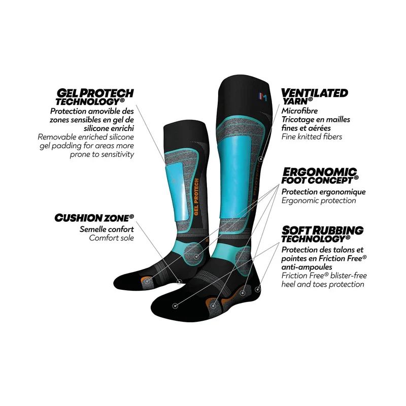 MONNET Pack GELPROTECH SKI Socks, BLEU, 4142 - Image 3