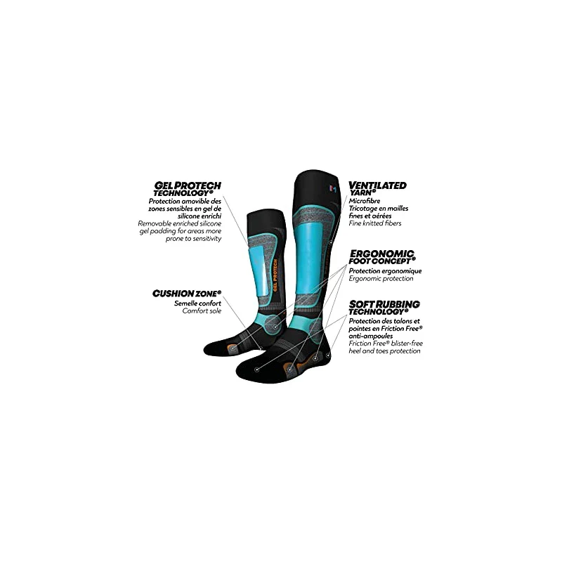 MONNET Pack GELPROTECH SKI Socks, BLEU, 4142 - Image 4
