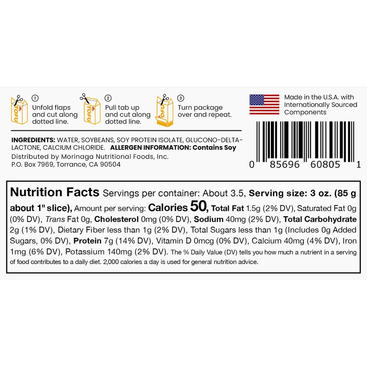 Mori-Nu Silken Tofu Extra Firm | Velvety Smooth and Creamy | Low Fat, Gluten-Free, Dairy-Free, Vegan, Made with Non-GMO soybeans, KSA Kosher Parve | Shelf-Stable | Plant protein | 12.3 oz x 3 Packs - Image 4