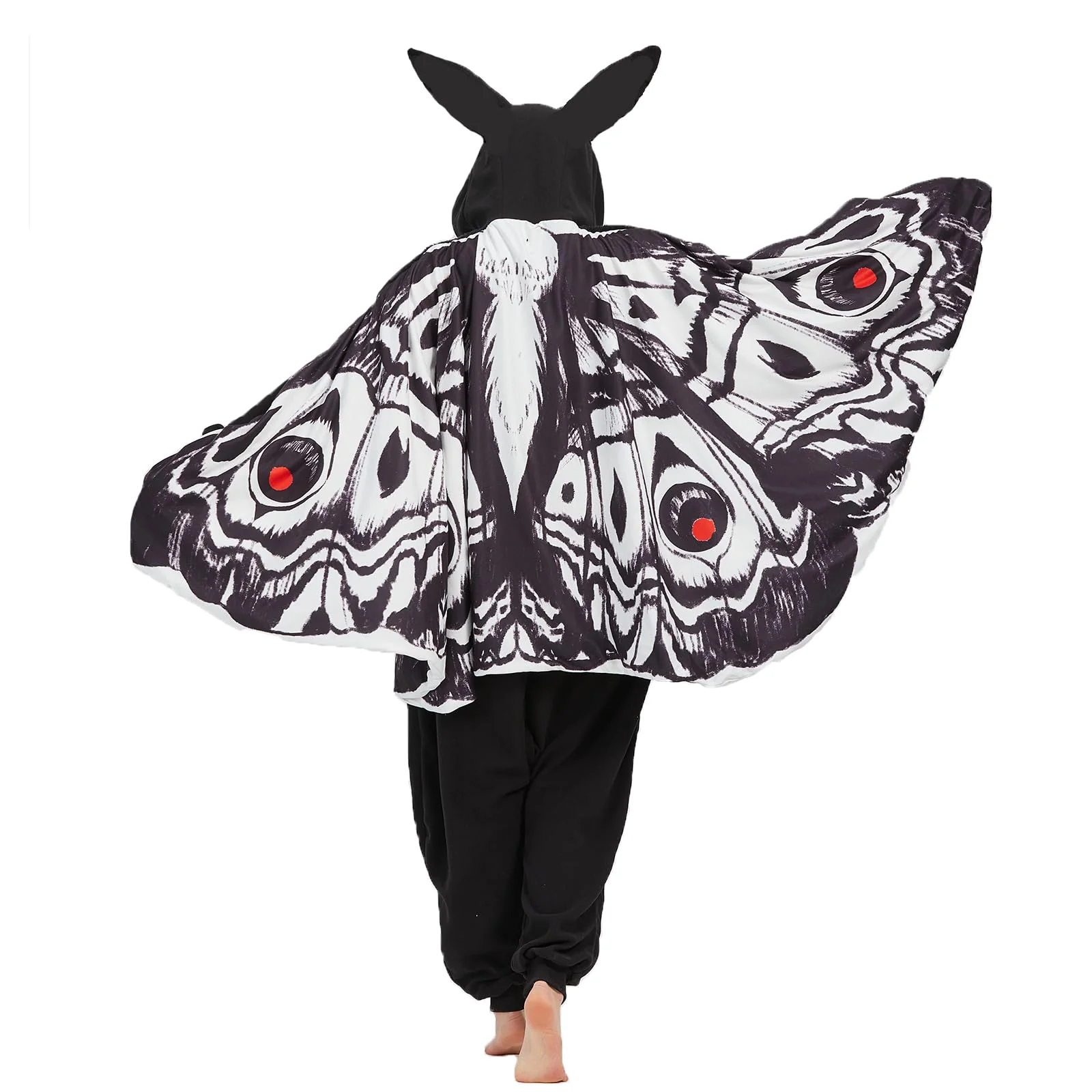 MORNINGFLY Mothman Onesie Pajamas Mothman Costume Adult Halloween Onesie Christmas Cosplay Unisex Party Costume - Image 2