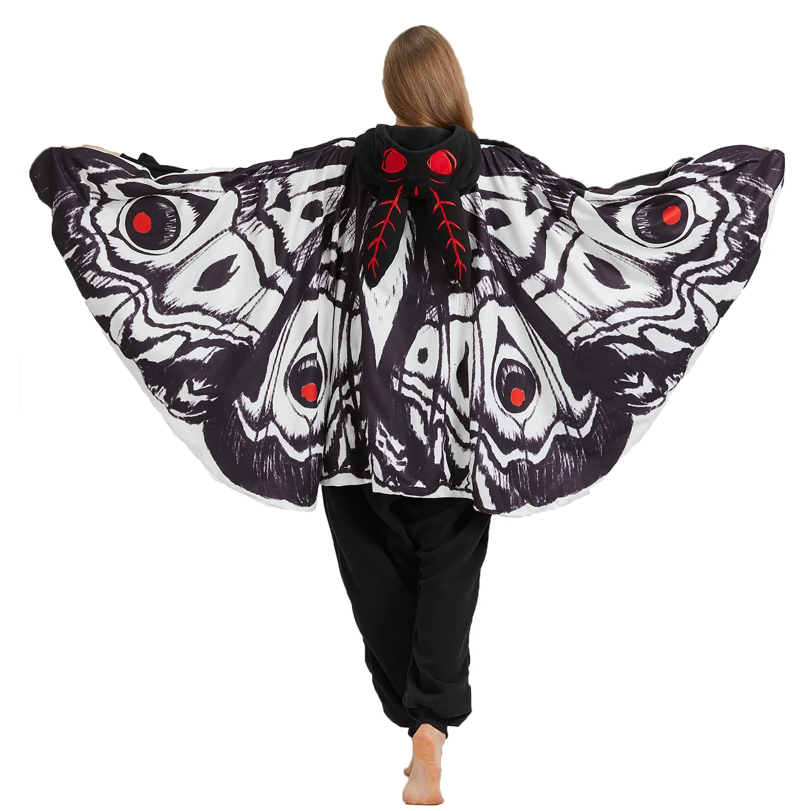MORNINGFLY Mothman Onesie Pajamas Mothman Costume Adult Halloween Onesie Christmas Cosplay Unisex Party Costume - Image 6
