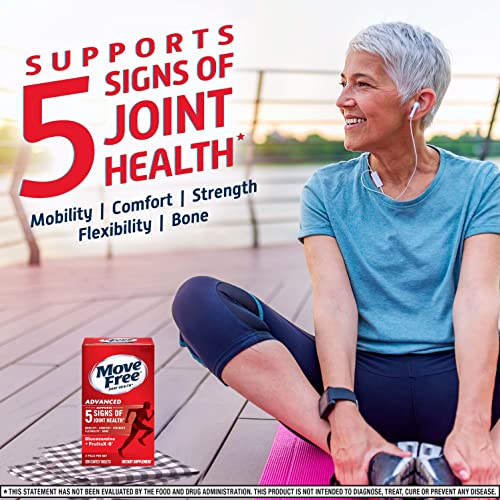 Move Free Advanced Glucosamine Chondroitin + Calcium Fructoborate Joint Support Supplement, Supports Mobility Comfort Strength Flexibility & Bone - 200 Tablets (100 servings) - Image 14