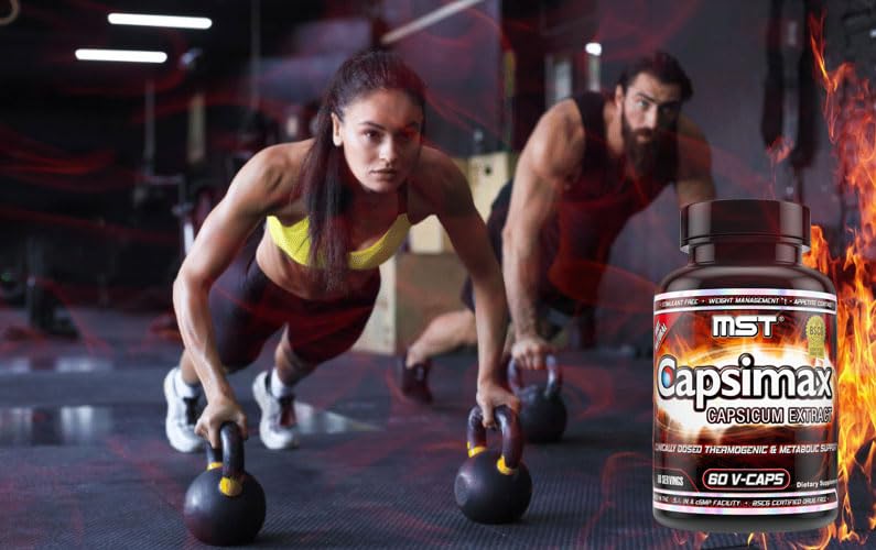 MST Capsimax Supplement 100mg V Capsules, 60 Servings Clinically Dosed Weight Management, Thermogenic, Appetite Control, Calorie Burning, Metabolic Health, Stimulant Free. BSCG Certified - Image 2