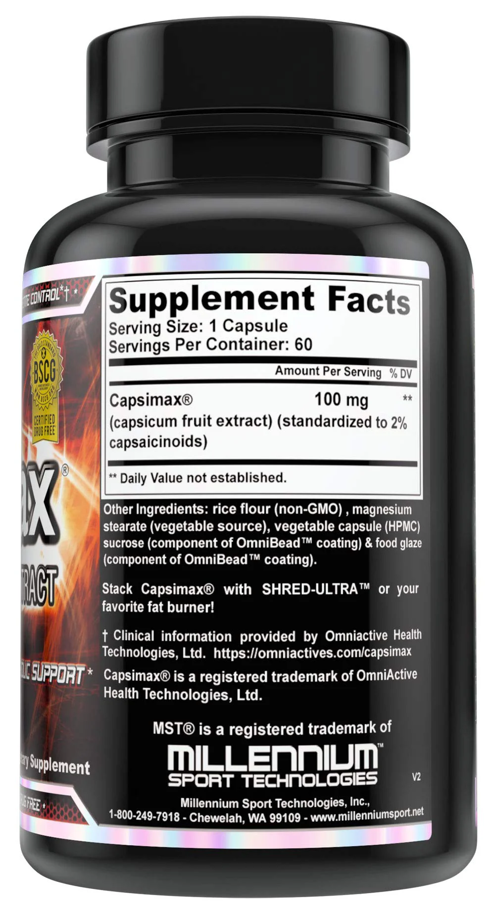MST Capsimax Supplement 100mg V Capsules, 60 Servings Clinically Dosed Weight Management, Thermogenic, Appetite Control, Calorie Burning, Metabolic Health, Stimulant Free. BSCG Certified - Image 9