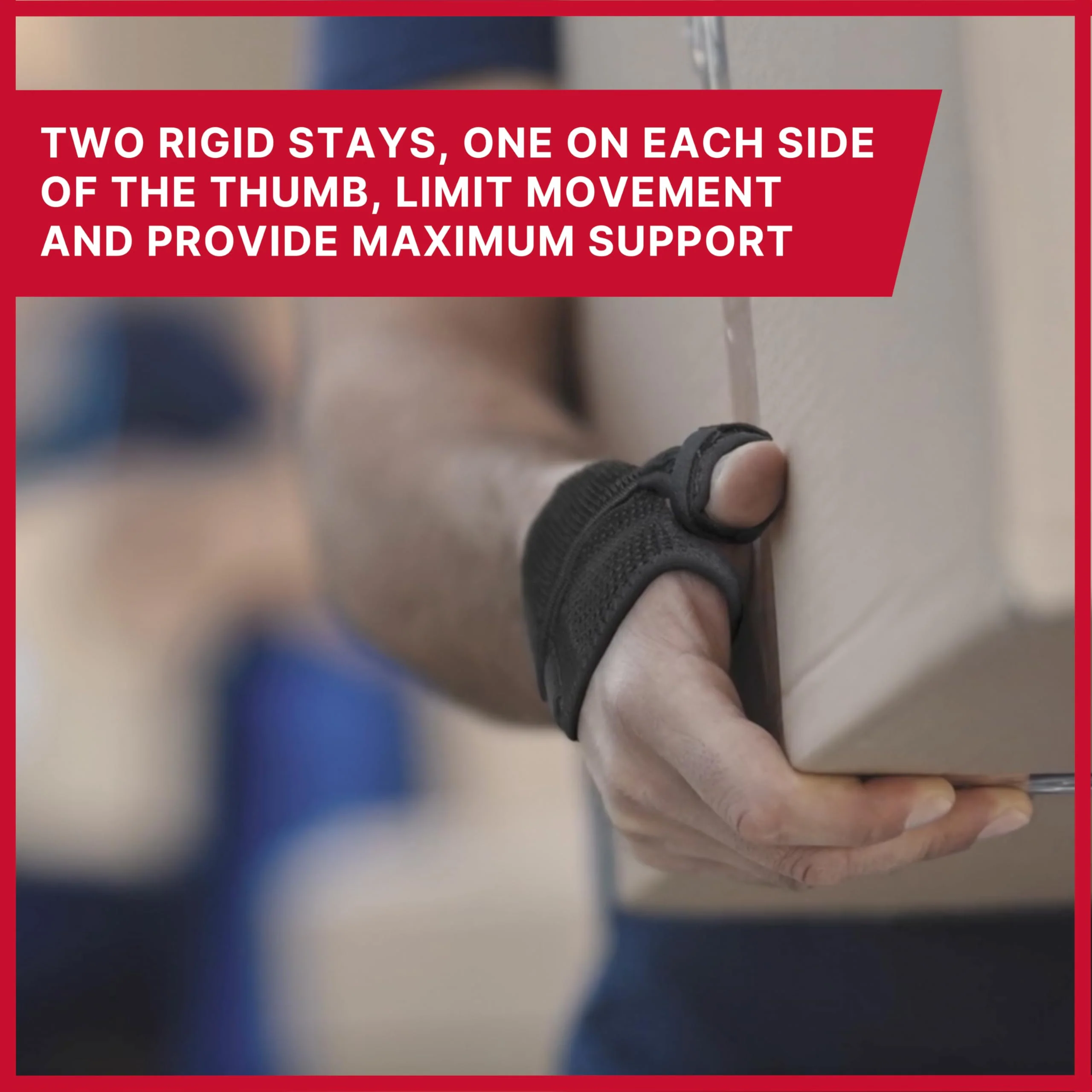 MUELLER Sports Medicine Adjust-to-Fit Thumb Brace, Spica Splint, Thumb Pain Relief Stabilizer for Men and Women, Ideal for De Quervain's Tenosynovitis, Arthritis, Sprains, Fits Right or Left, Black, One Size - Image 2