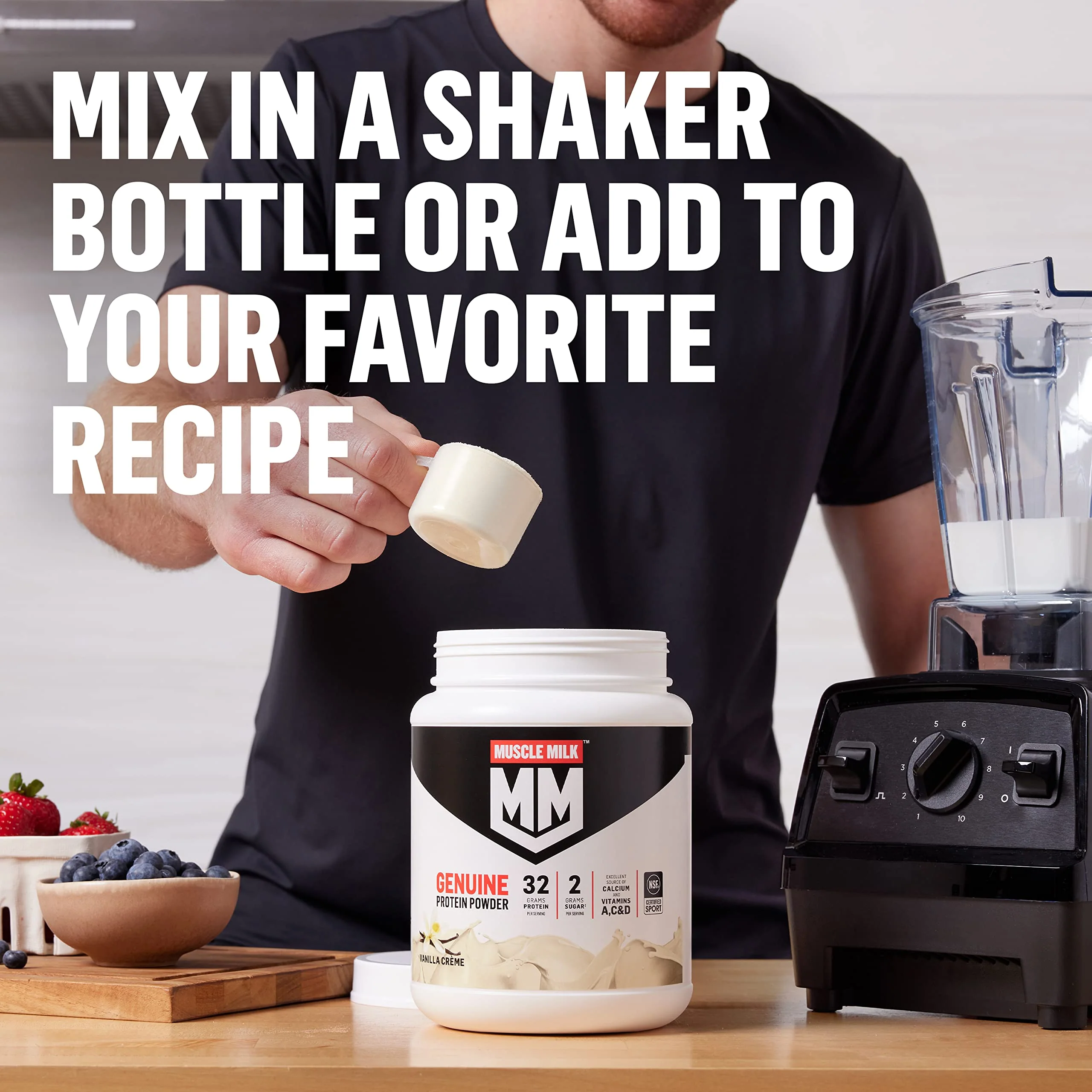Muscle Milk Genuine Protein Powder, Banana Crème, 32g Protein, 4.94 Pound, 32 Servings - Image 9