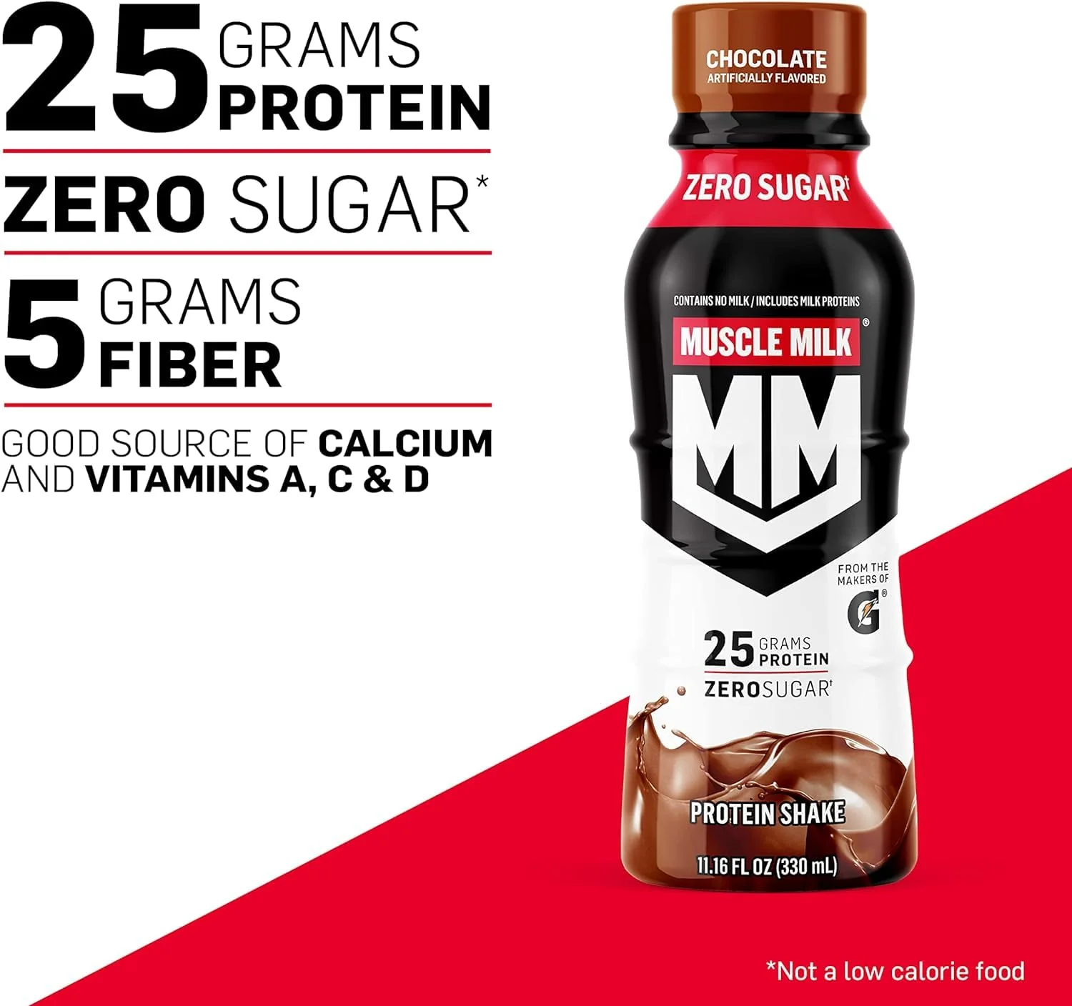 Muscle Milk Genuine Protein Shake, Cookies and Creme, 11.16 Fl Oz Bottle, 12 Pack, 25g Protein, Zero Sugar, Calcium, Vitamins A, C & D, 4g Fiber, Energizing Snack, Workout Recovery, Packaging May Vary - Image 3