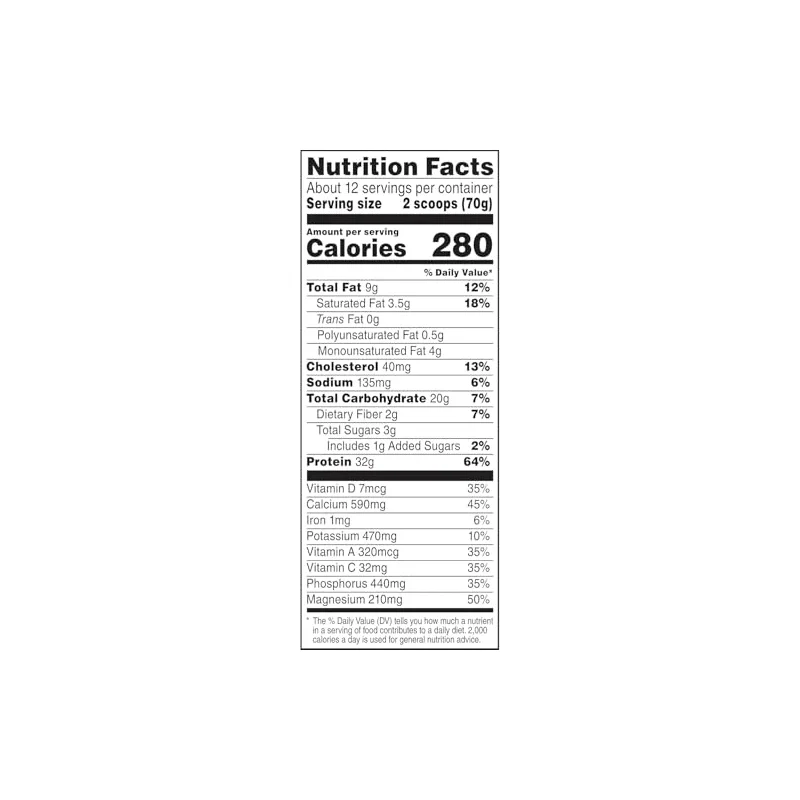 Muscle Milk Muscle Milk Genuine Protein Powder, Chocolate, 1.93 Pounds, 12 Servings, 32g Protein, 3g Sugar, Calcium, Vitamins A, C & D, NSF Certified for Sport, Energizing Snack, Packaging May Vary