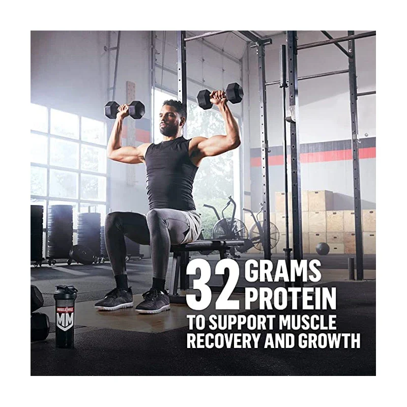 Muscle Milk Muscle Milk Genuine Protein Powder, Chocolate, 1.93 Pounds, 12 Servings, 32g Protein, 3g Sugar, Calcium, Vitamins A, C & D, NSF Certified for Sport, Energizing Snack, Packaging May Vary - Image 3