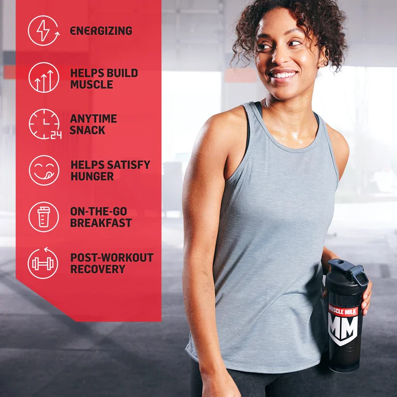 Muscle Milk Muscle Milk Genuine Protein Powder, Chocolate, 1.93 Pounds, 12 Servings, 32g Protein, 3g Sugar, Calcium, Vitamins A, C & D, NSF Certified for Sport, Energizing Snack, Packaging May Vary - Image 5