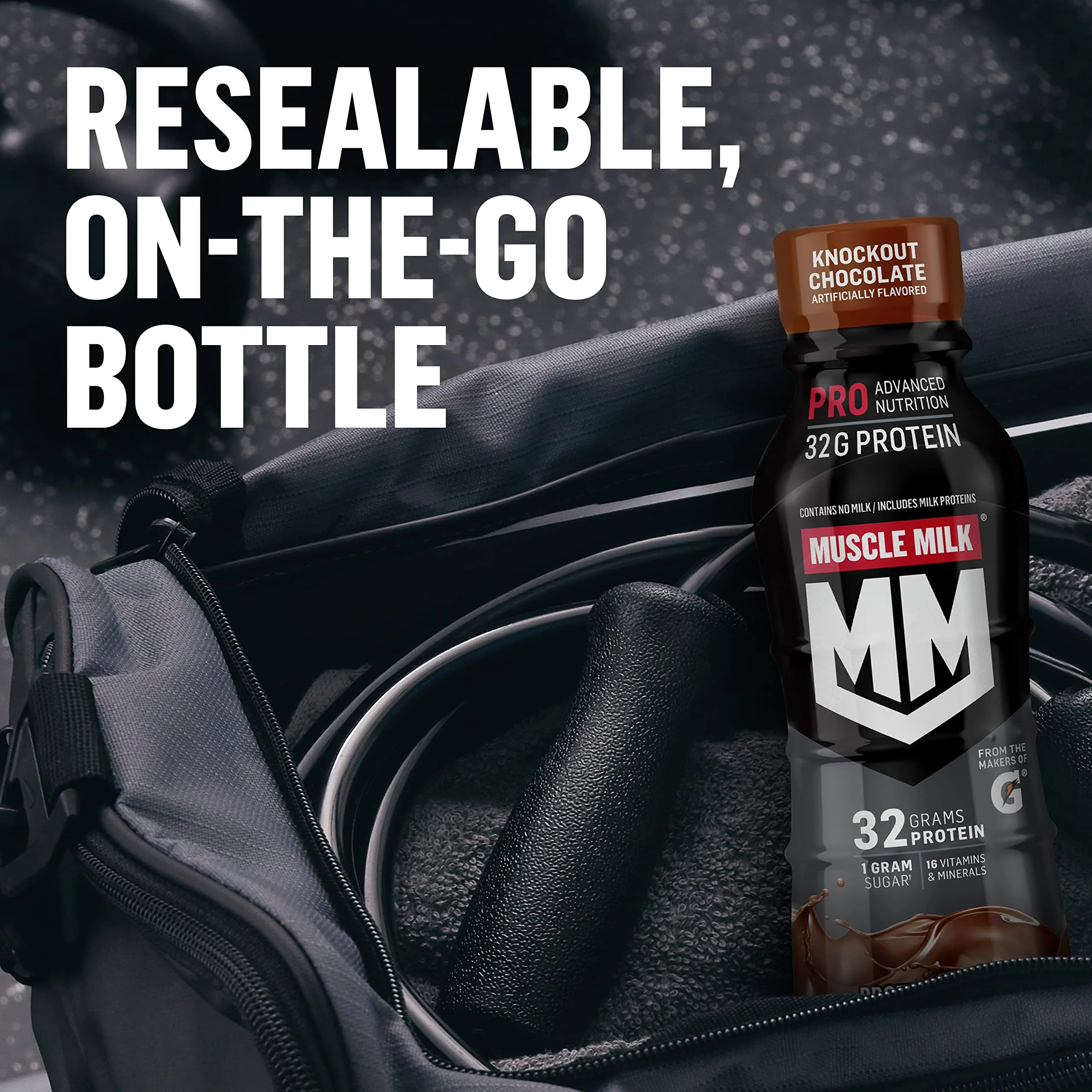 Muscle Milk Pro Series Protein Shake, Chocolate Peanut Butter, 40g Protein, 14 Fl Oz (Pack of 12) - Image 2