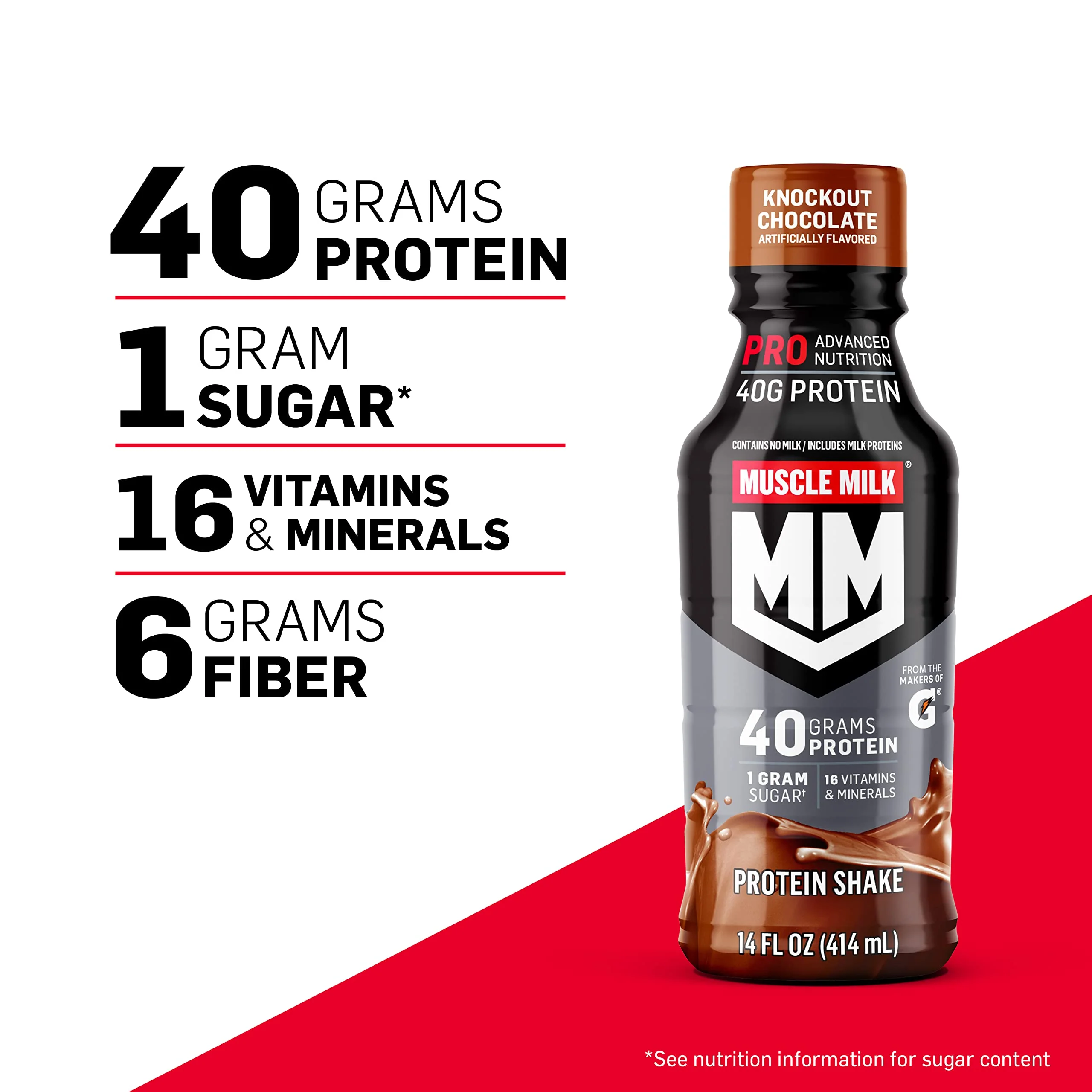 Muscle Milk Pro Series Protein Shake, Slammin' Strawberry, 40g Protein, 14 Fl Oz, 12 Pack - Image 6