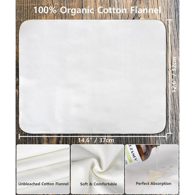 MUZAMOX MUZAMOX Castor Oil Organic Cold Pressed Unrefined Glass Bottle (8fl.oz/237ml), Castor Oil Pack Wrap Organic Cotton and Castor Oil Packs for Liver Detox - Image 4