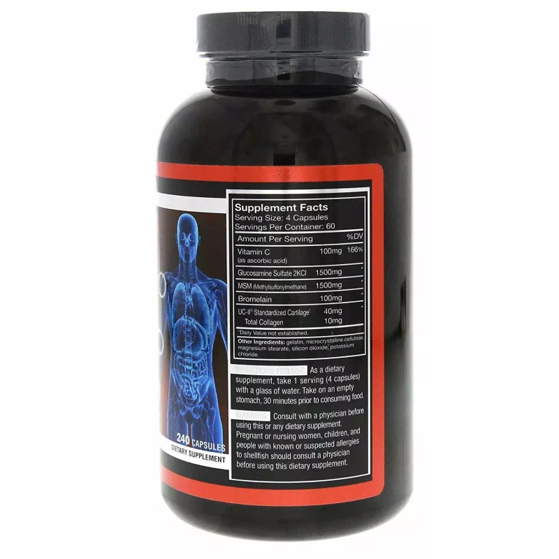 Myogenix Joint and Tissue with UC-II Max Strength Joint Formula 240 Capsules New - Image 2