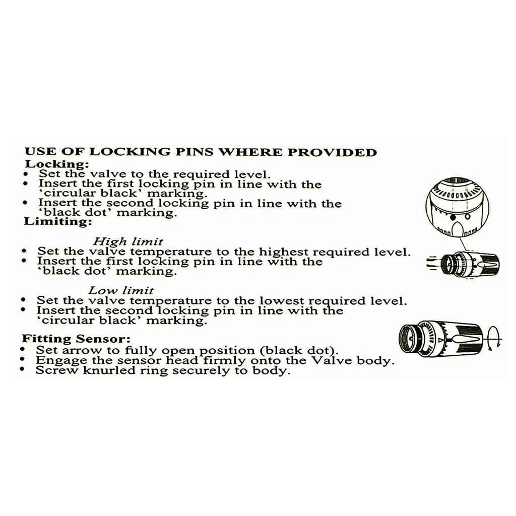 Myson Standard Thermostatic Radiator Valve Replacement Head Only (TRV 2 WAY) - Image 2