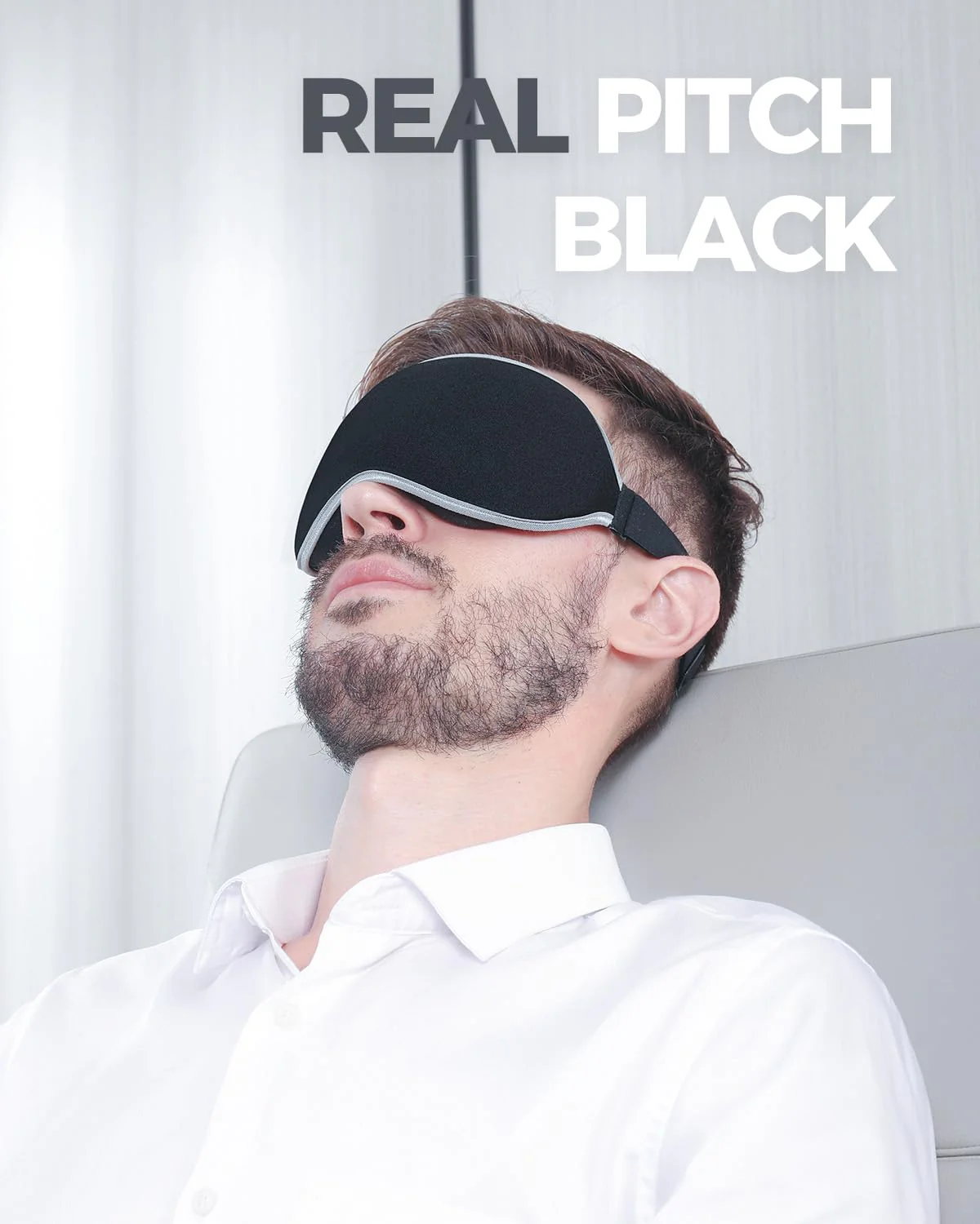 MZOO Luxury Sleep Mask for Back, Side Sleeper, Complete Light Blocking Sleeping Eye Mask Night Blindfold, 3D Zero Pressure & Spacious for Lash Extensions, Breathable Soft Eye Cover Flight Nap Travel - Image 6