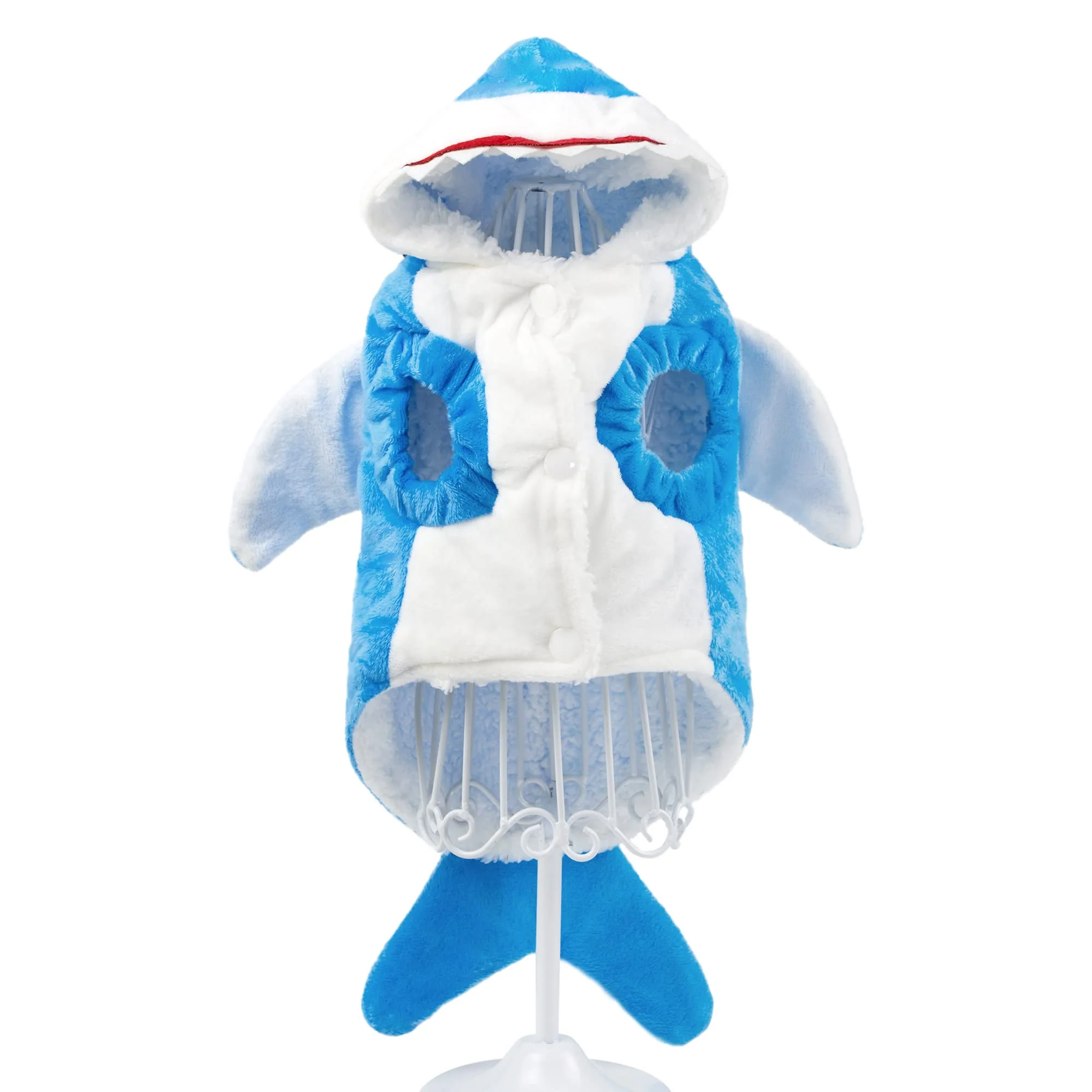 NACOCO Pet Shark Costume Clothes, Cute Christmas Dog Apparel Outfit for Large Dogs, Fall and Winter (Blue, 4XL) - Image 4