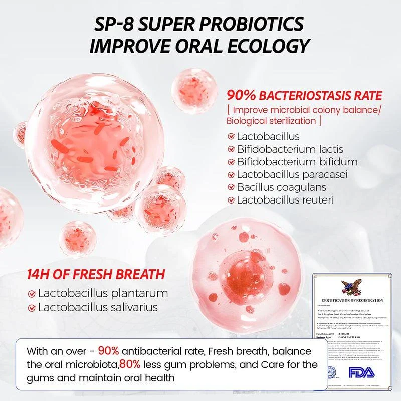 NASHUDA SP-8 Probiotic WhiteningToothpaste removes stains,Balances oral microbes, prevents cavitiesand freshens breath - Specification: 1PCS - Image 14
