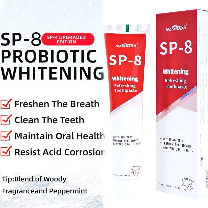 NASHUDA SP-8[Triple Whitening] Probiotic Whitening Toothpaste,Free of Fluoride,Hydroxyapatite,Anti plaque, Oral Health Management - Specification: 1 pcs (Tral Packng) - Image 3