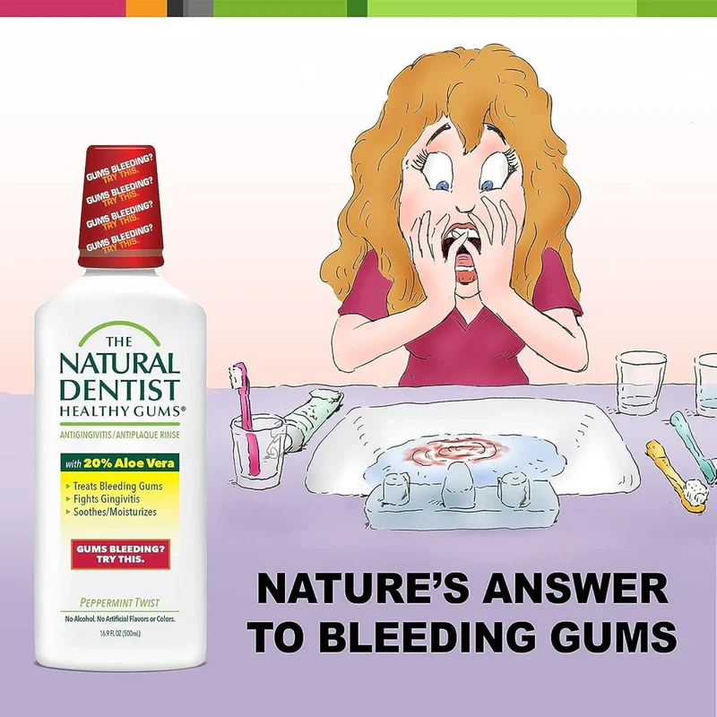 Natural Dentist Healthy Gums Antigingivitis Rinse Peppermint Twist - 16.9 fl oz - Image 2