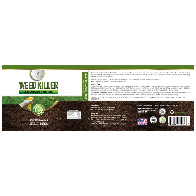 Natural Elements Weed Killer | Pet Safe, Safe Around Children | Natural Herbicide (1 Gallon) - Image 4