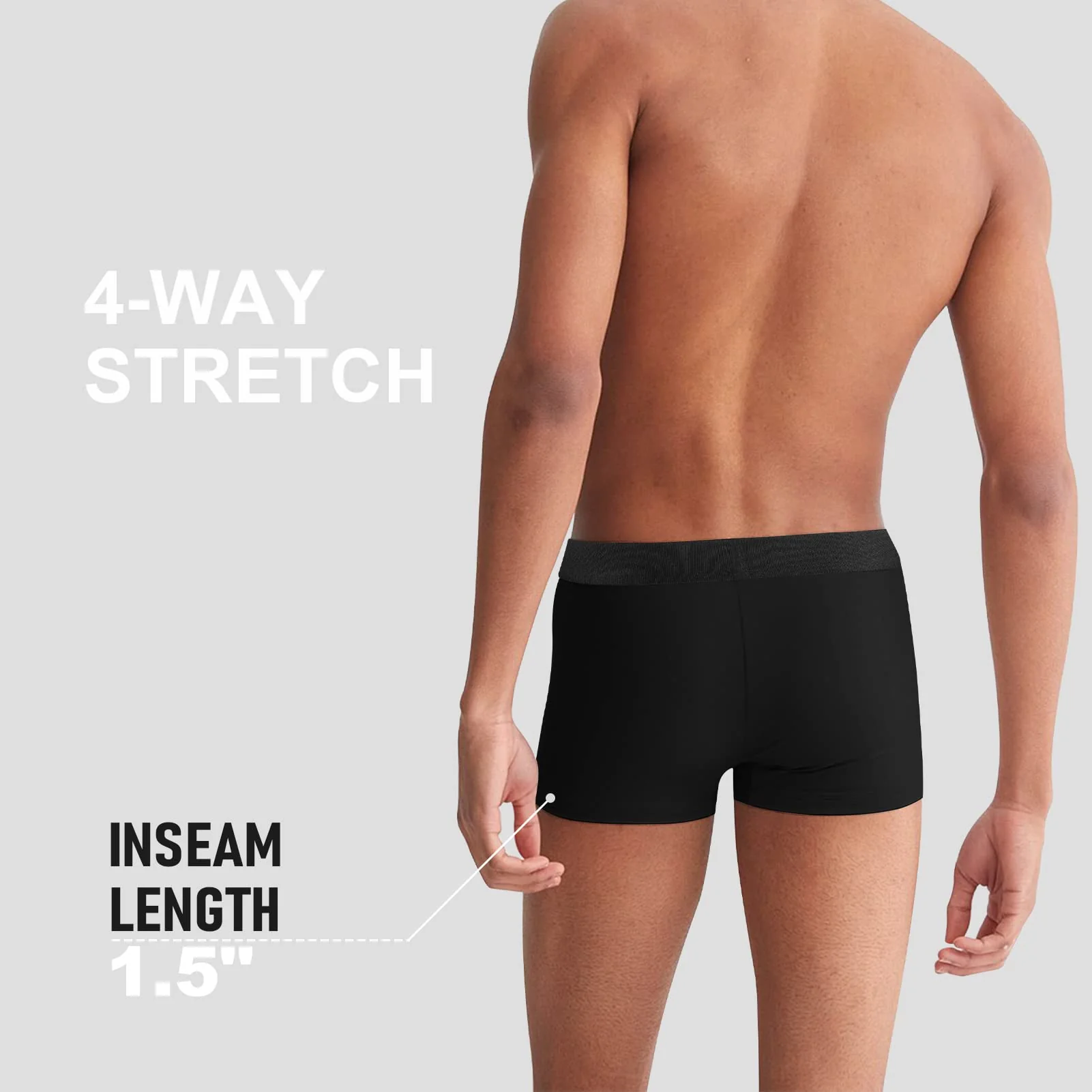 Natural Feelings Mens Underwear Boxer Briefs Pouch Trunks Underwear for Men 1.5" No Fly Boxer Trunks 4-Pack M - Image 4