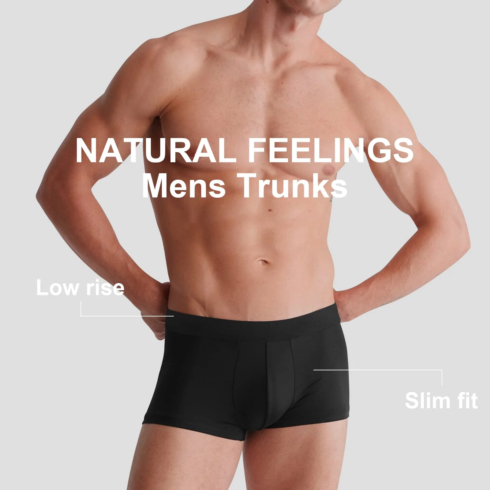Natural Feelings Mens Underwear Boxer Briefs Pouch Trunks Underwear for Men 1.5" No Fly Boxer Trunks 4-Pack M - Image 6