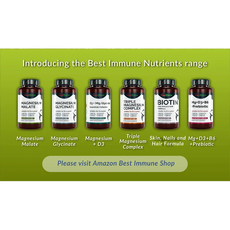 Natural Magnesium Malate 500mg Premium Grade Ideal Strength 100 Vegan Capsules Highest bioavailability - Image 4