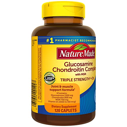 Nature Made Glucosamine Chondroitin Complex with MSM, Dietary Supplement for Joint Support, 120 Caplets, 60 Day Supply - Image 2
