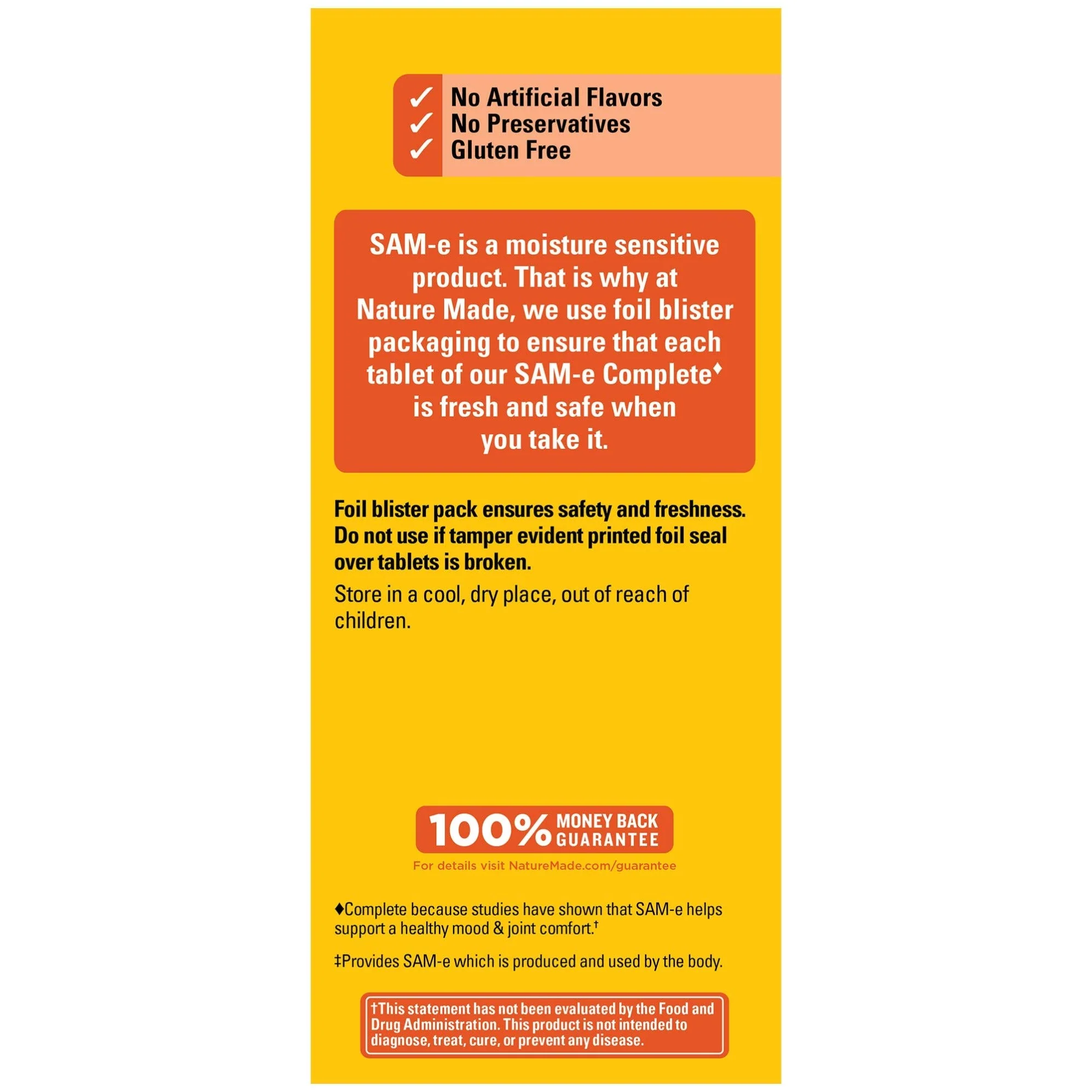 Nature Made SAM-e Complete 400 mg, Dietary Supplement for Mood Support, 36 Tablets, 36 Day Supply - Image 2