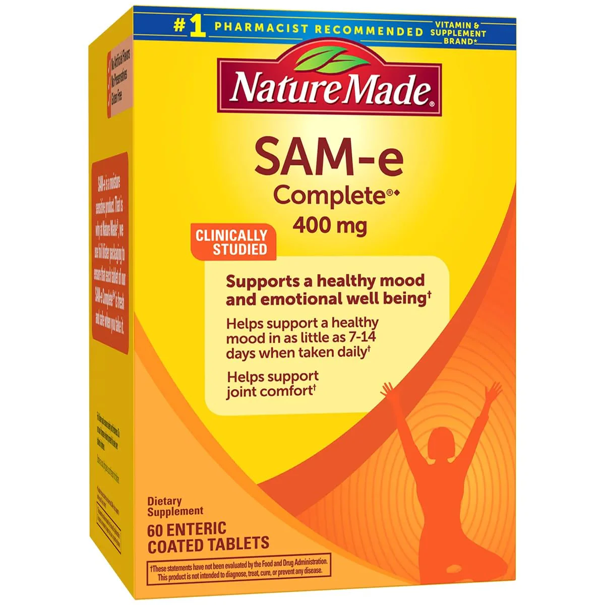 Nature Made SAM-e Complete 400 mg. Tablet (Helps Support Healthy Mood & Joint Comfort) 60 Count - Image 2
