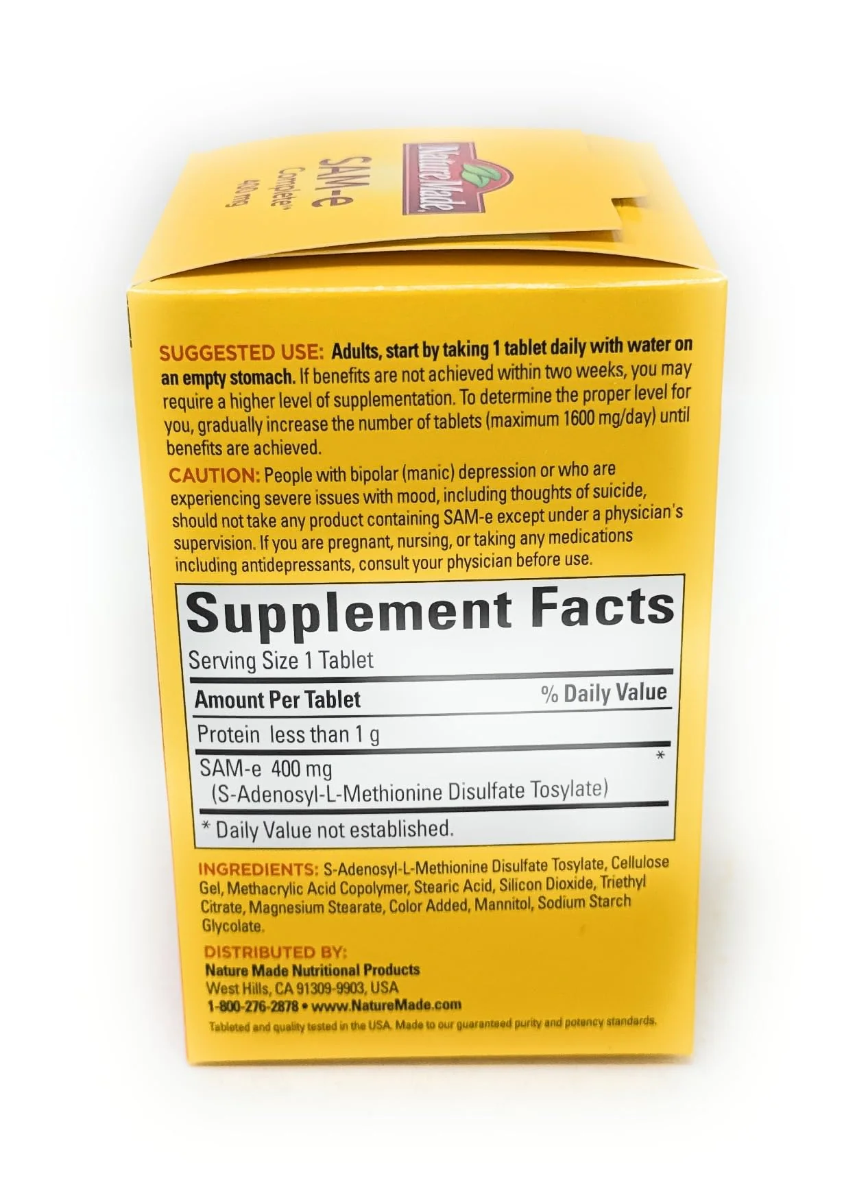 Nature Made SAM-e Complete 400 mg. Tablet (Helps Support Healthy Mood & Joint Comfort) 60 Count - Image 7