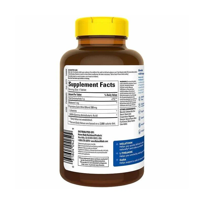 Nature Made Wellblends Back To Sleep, 120 Fast Dissolve Tablets - Image 6