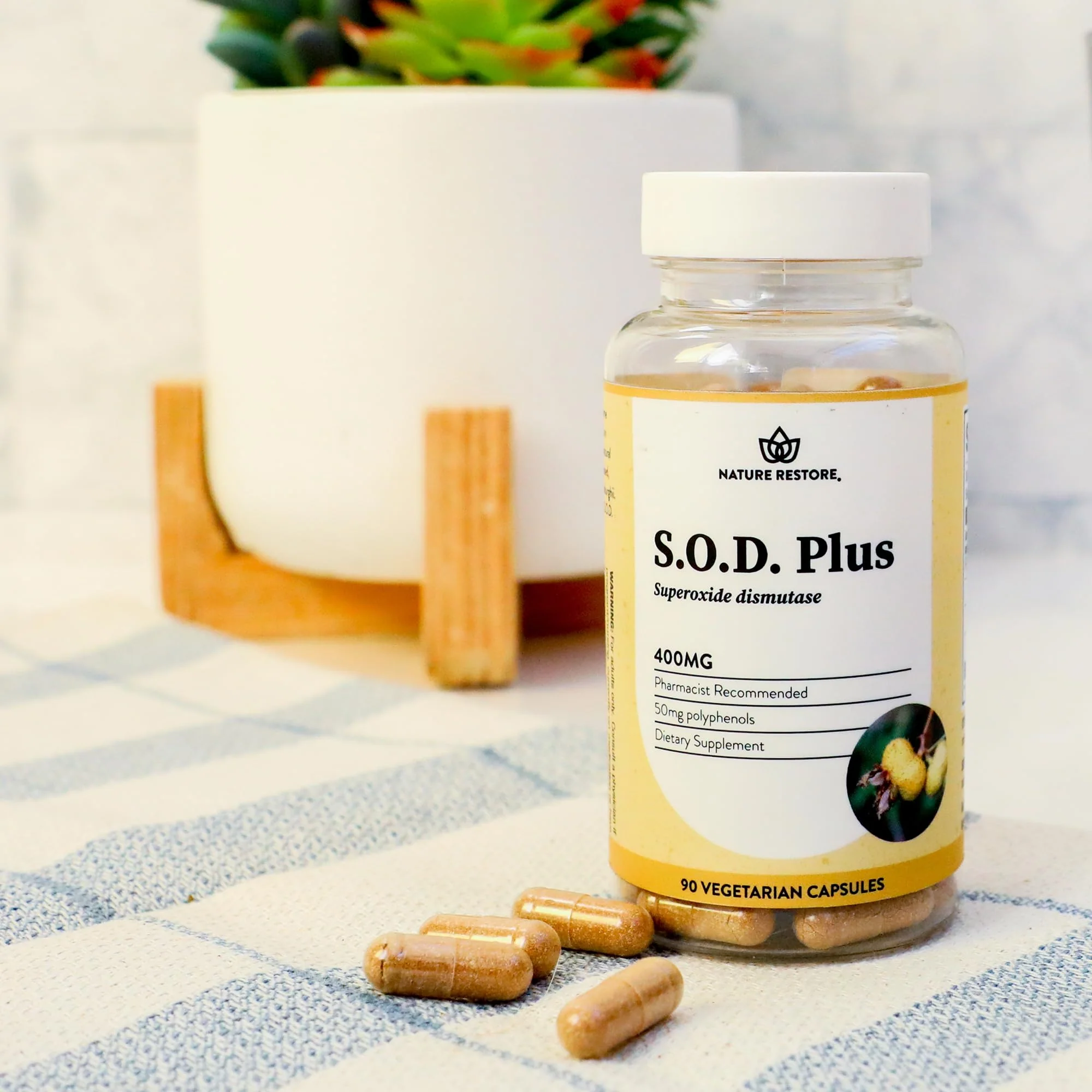 Nature Restore S.O.D. Superoxide Dismutase Supplement, 4,000 IU SOD-Like Activity, Vegan, 90 Capsules, Non-GMO, Gluten Free - Image 6