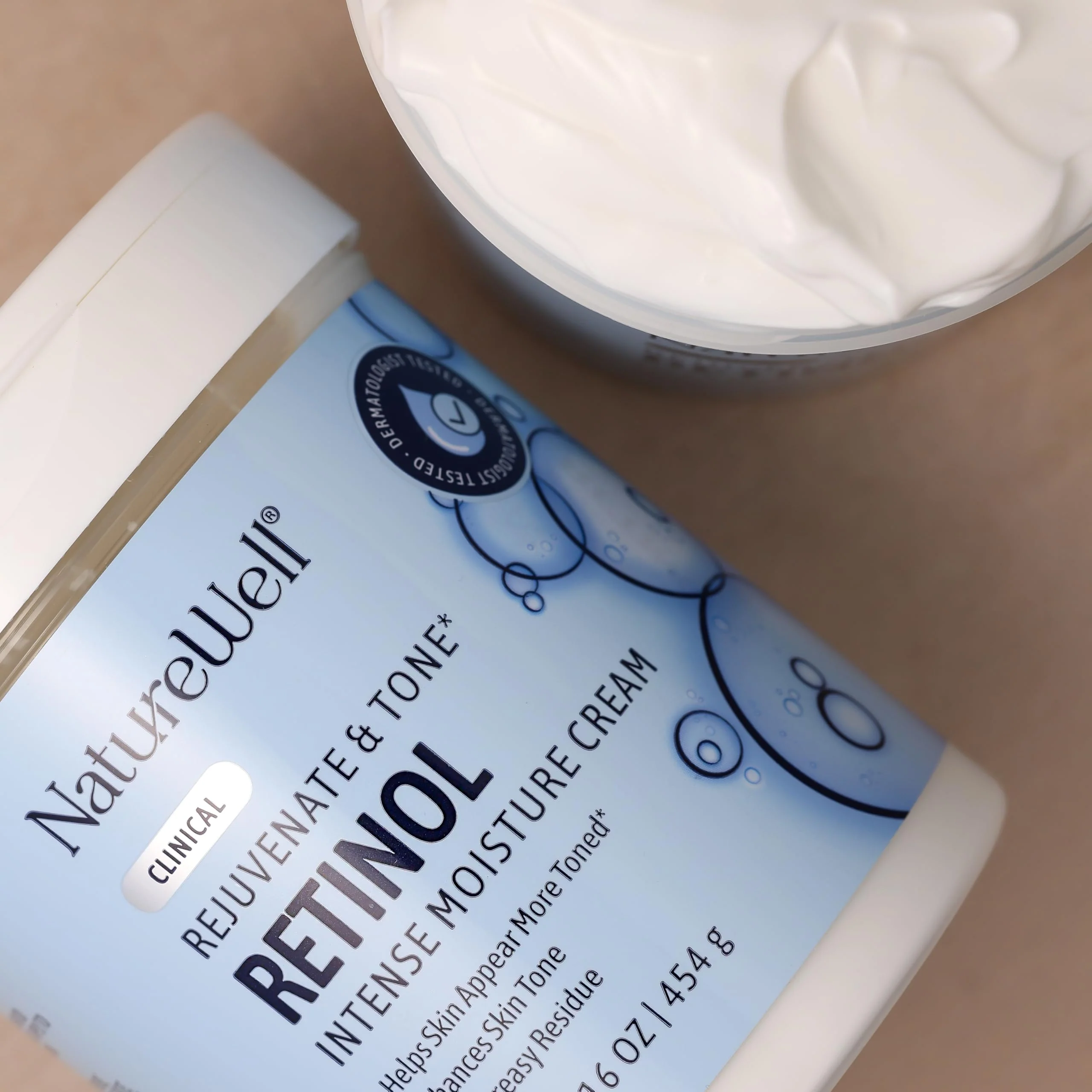 NATURE WELL Clinical Rejuvenate & Tone Retinol Intense Moisture Cream 2.0 for Face, Body, & Hands, Anti-Aging, Targets Discoloration, Wrinkles, Sun Damage, Crepey, & Sagging Skin, 16 Oz - Image 2