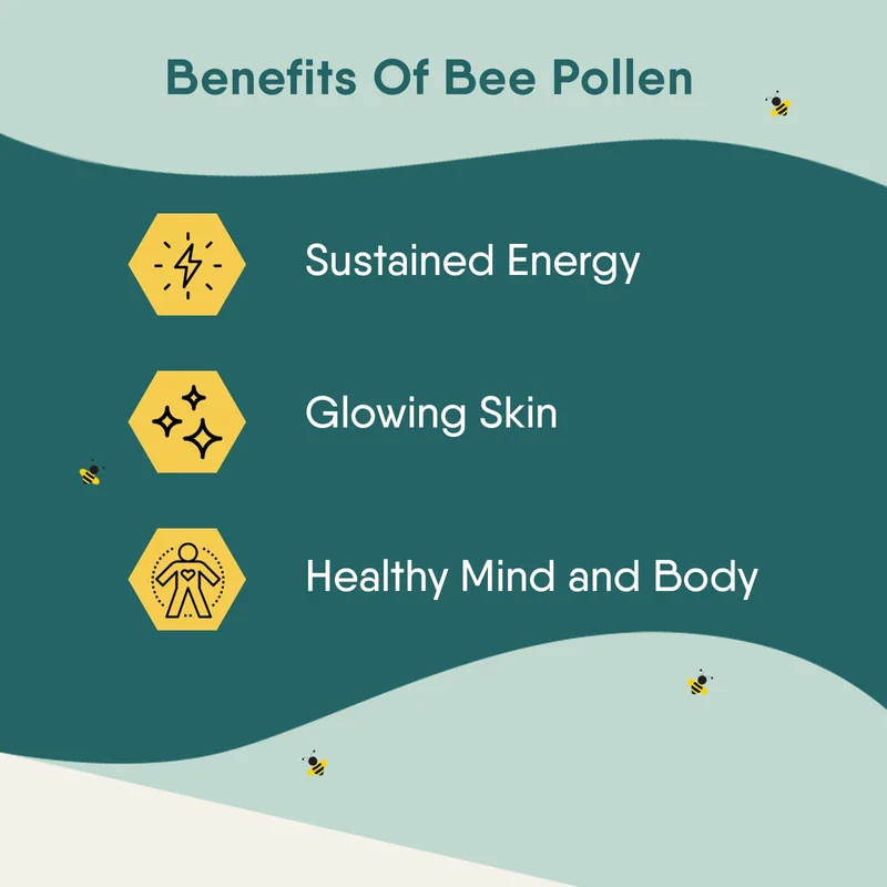 NatureBee Power Pollen 60 x 500mg Caps | Energy, Immune, and Cognitive Support | Potentiated Bee Pollen | Natural & Organic Superfood | 1 Month Supply - Image 4
