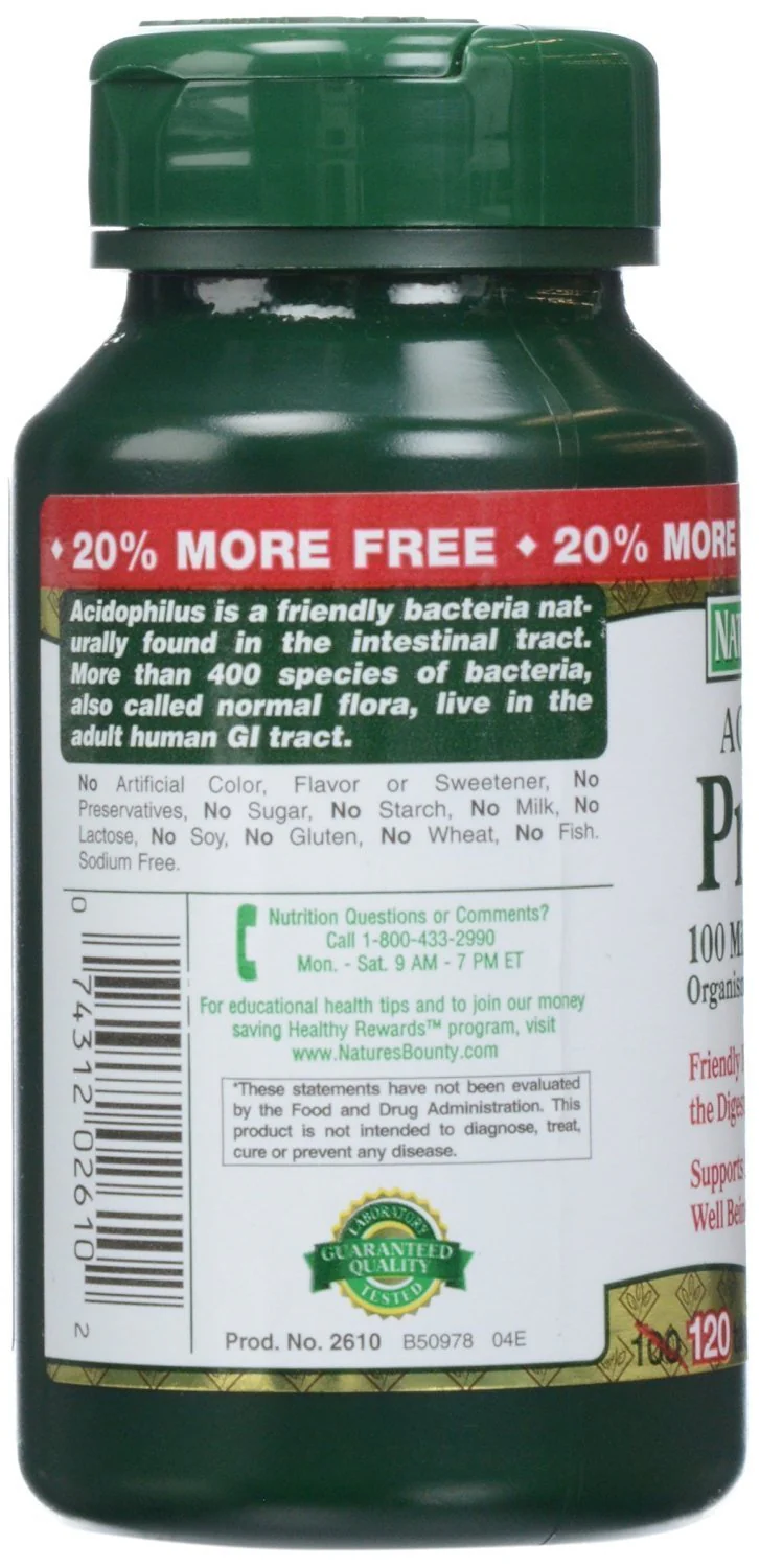 Nature's Bounty Acidophilus Probiotic , 120 Count (Pack of 3) - Image 2