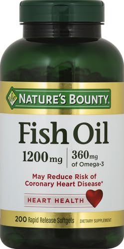 Nature's Bounty Fish Oil Omega 3 Supplements - Supports Heart Health,1200 Mg Fish Oil,Omega-3,200 Softgels,(Pack of 3) - Image 12