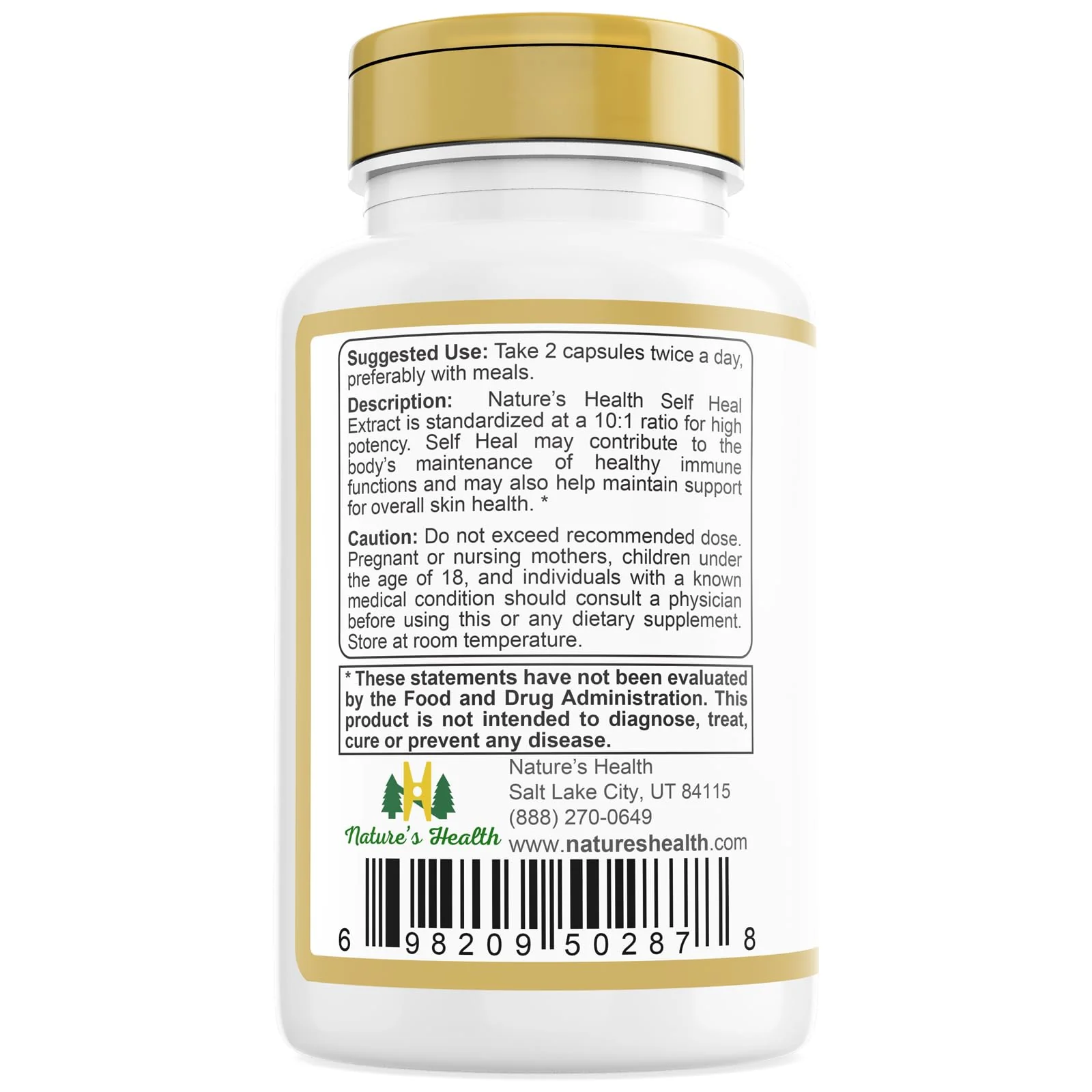 Nature's Health Self Heal Prunella Vulgaris Supplement – Heal All – Promote Healthy Skin & Immune System Support – 1000 mg per Serving – 60 Vegetarian Capsules – Non-GMO - Image 6