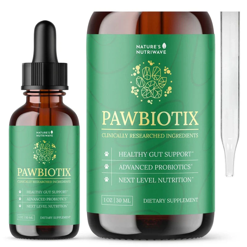 Natures NutriWave Pawbiotix Liquid probiotics for Dogs - Dog probiotics for Digestive Health | 100% Natural Dog Gut Health probiotics | probiotics for Dogs | Original Formula, Beacon Flavor, 1oz, 1 Month Supply