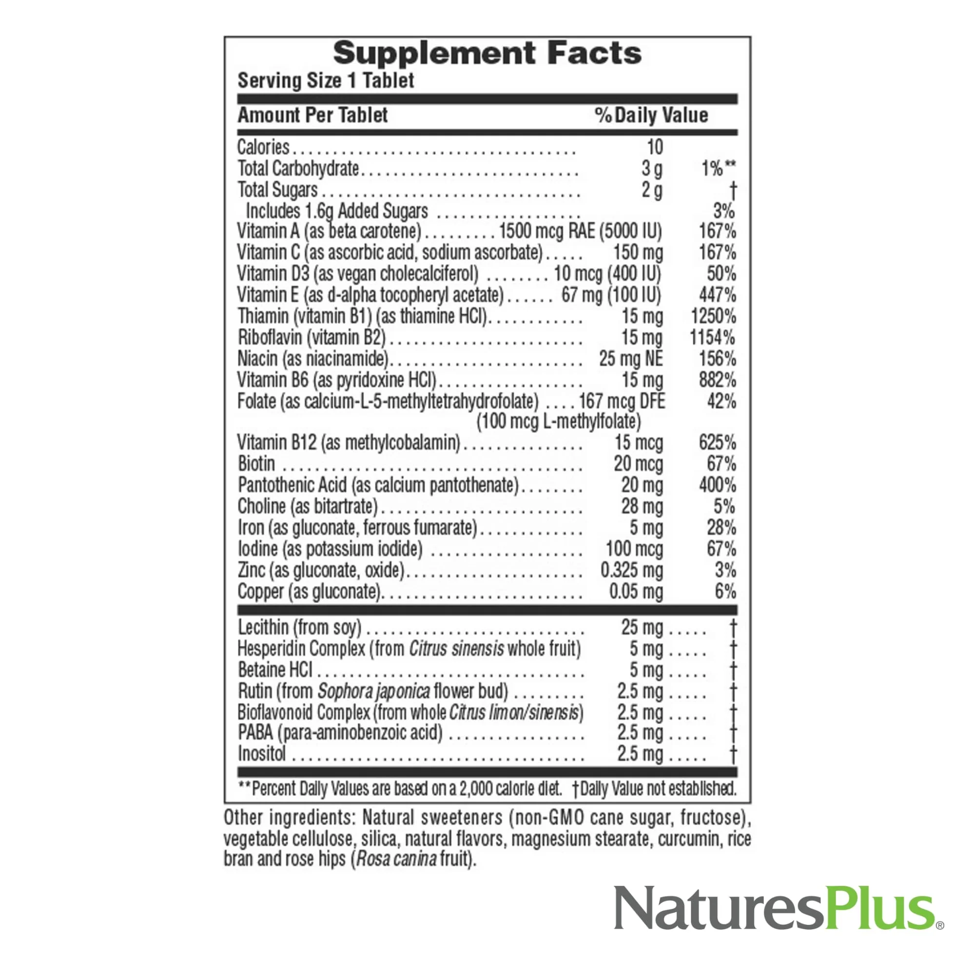 Natures Plus Adult's Chewable Multivitamin - 90 Vegetarian Tablets - Pineapple Flavor - Natural Whole Foods Supplement for Overall Health, Energy - Gluten-Free - 90 Servings - Image 3