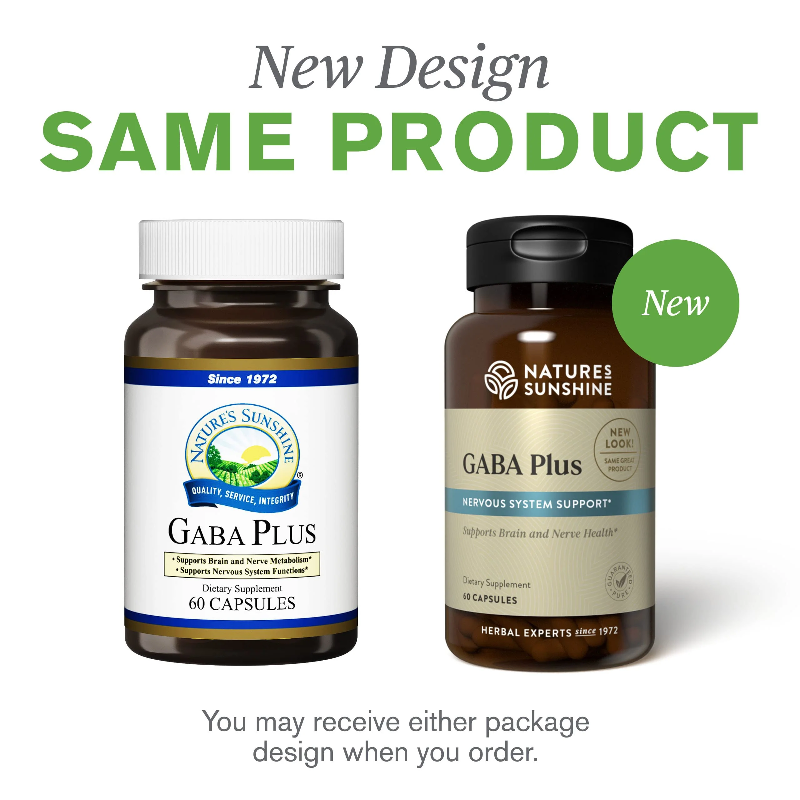 Nature's Sunshine GABA Plus, 60 Capsules, Kosher | Brain Health and Nervous System Support to Help Find A Sense of Relaxation and Peace - Image 2