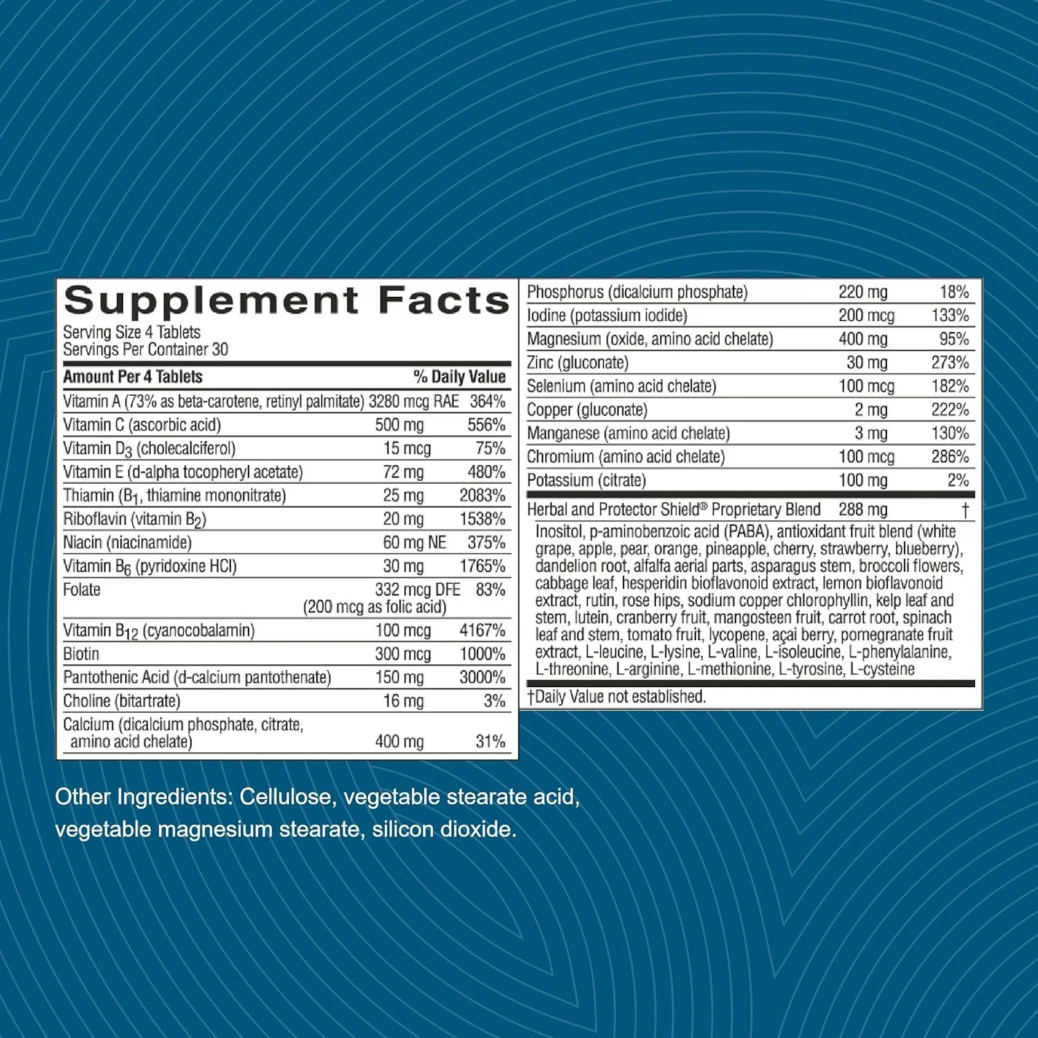 Nature's Sunshine Super Supplemental w/o Iron: Complete Multivitamin with Minerals, Antioxidants & More for Nutritional Gaps, Overall Health, Immune & Energy Support. 120 Tabs - Image 3