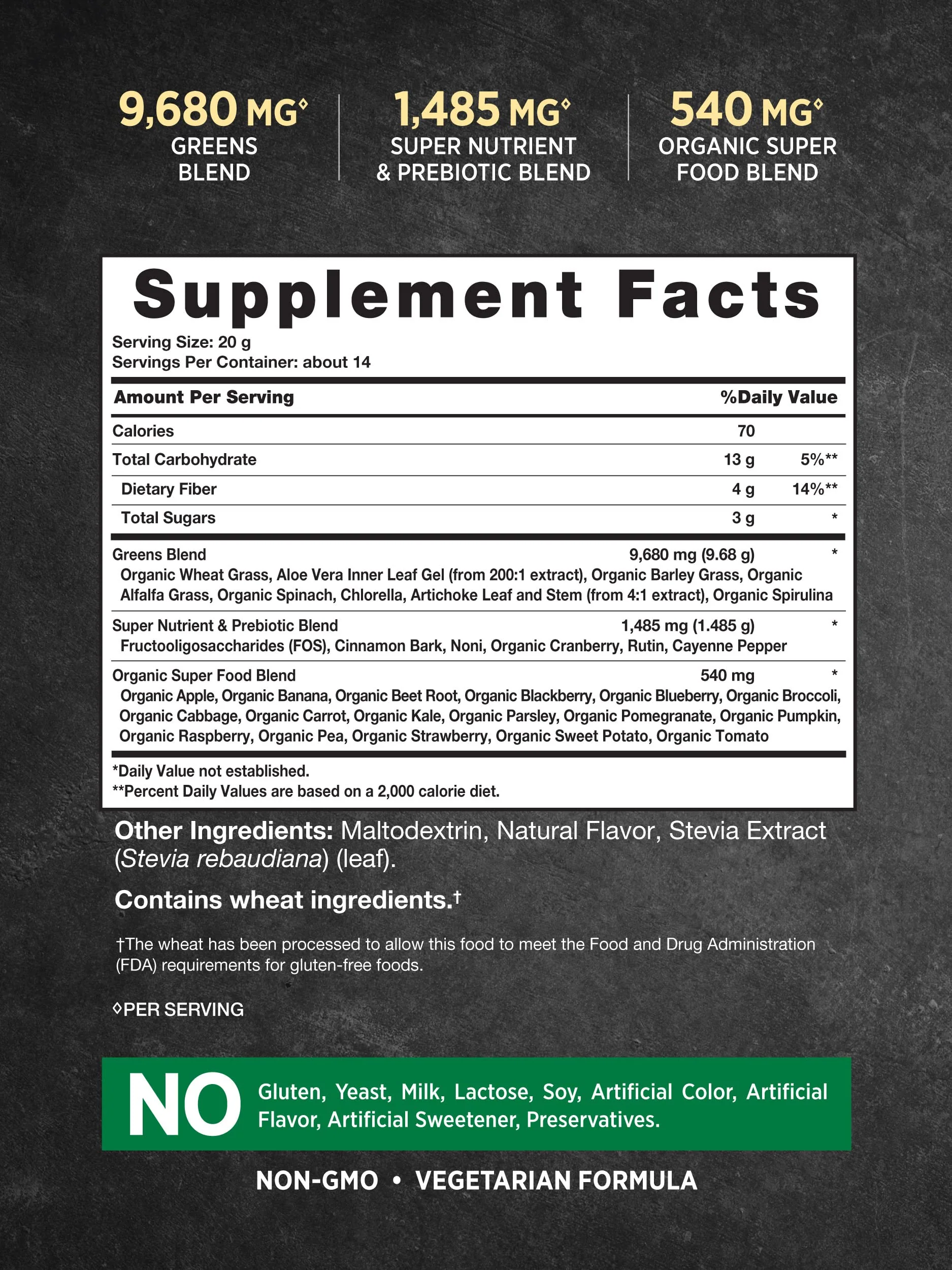 Nature's Truth Super Greens Superfood Powder Supplement | Fruit & Vegetables Blend | Juice & Smoothie Mix | 9.88 oz | Vegan, Non-GMO & Gluten Free - Image 7